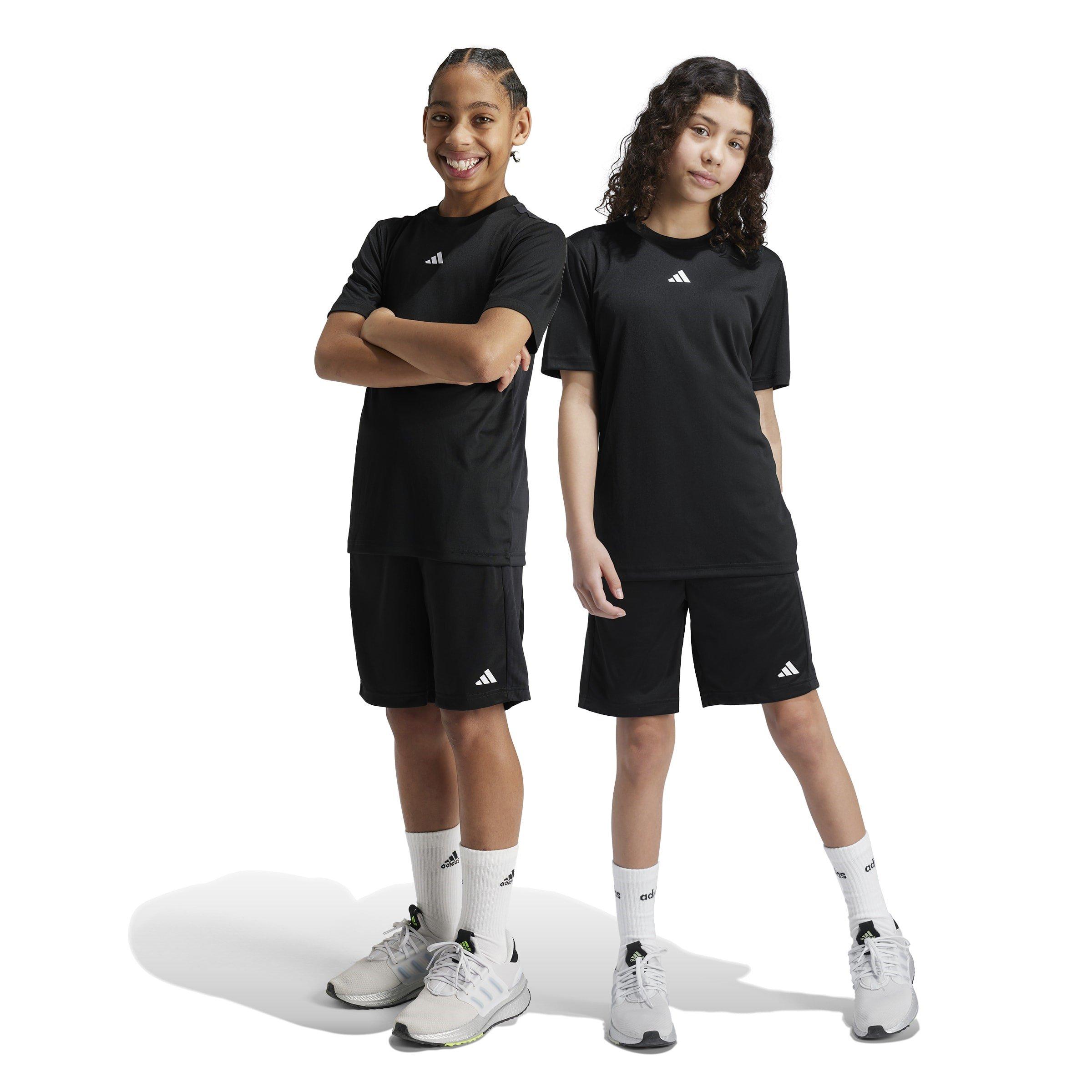 Black/White - adidas - Train Essentials Logo Juniors Performance Shorts - 3