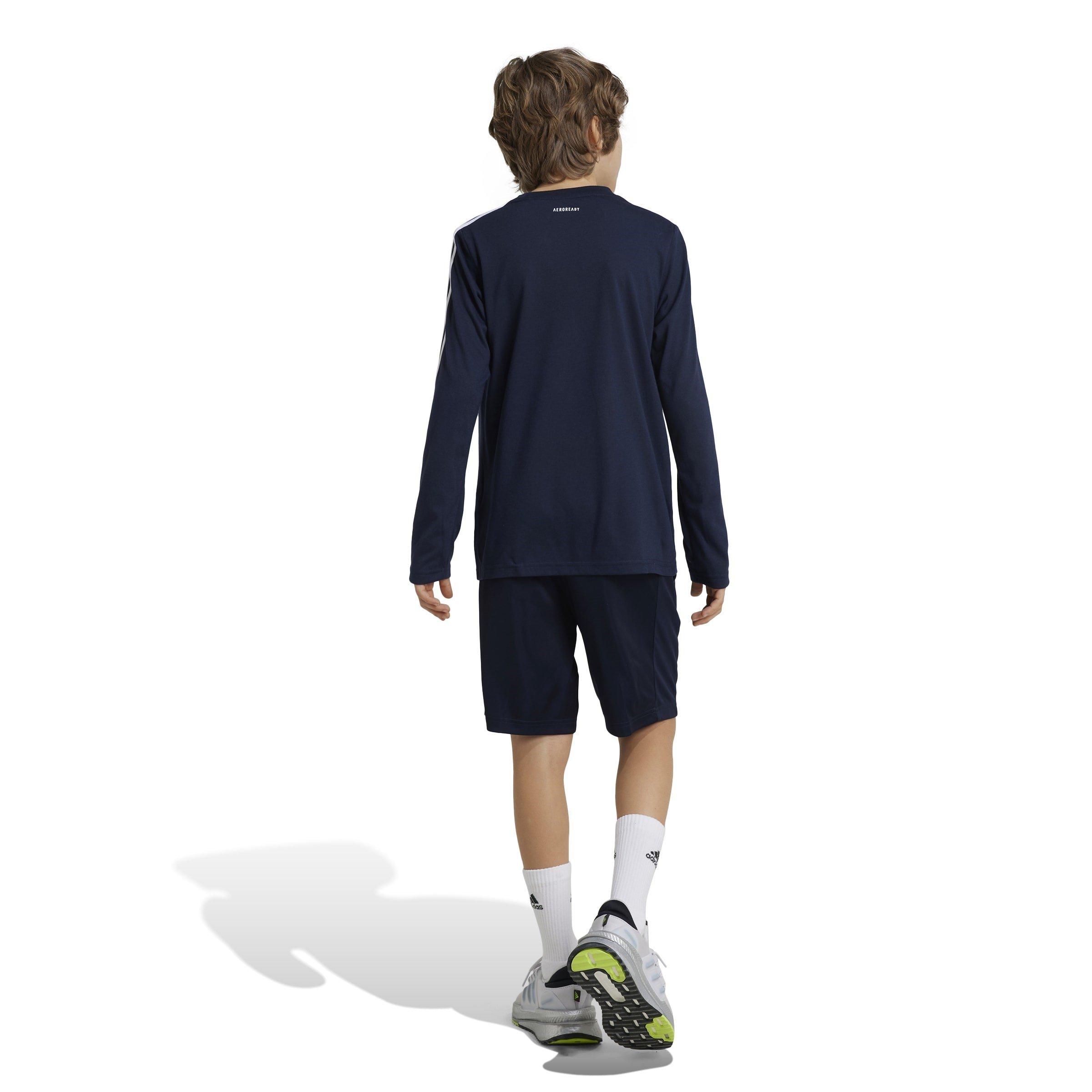 Leg.Ink/White - adidas - Train Essentials Logo Juniors Performance Shorts - 3