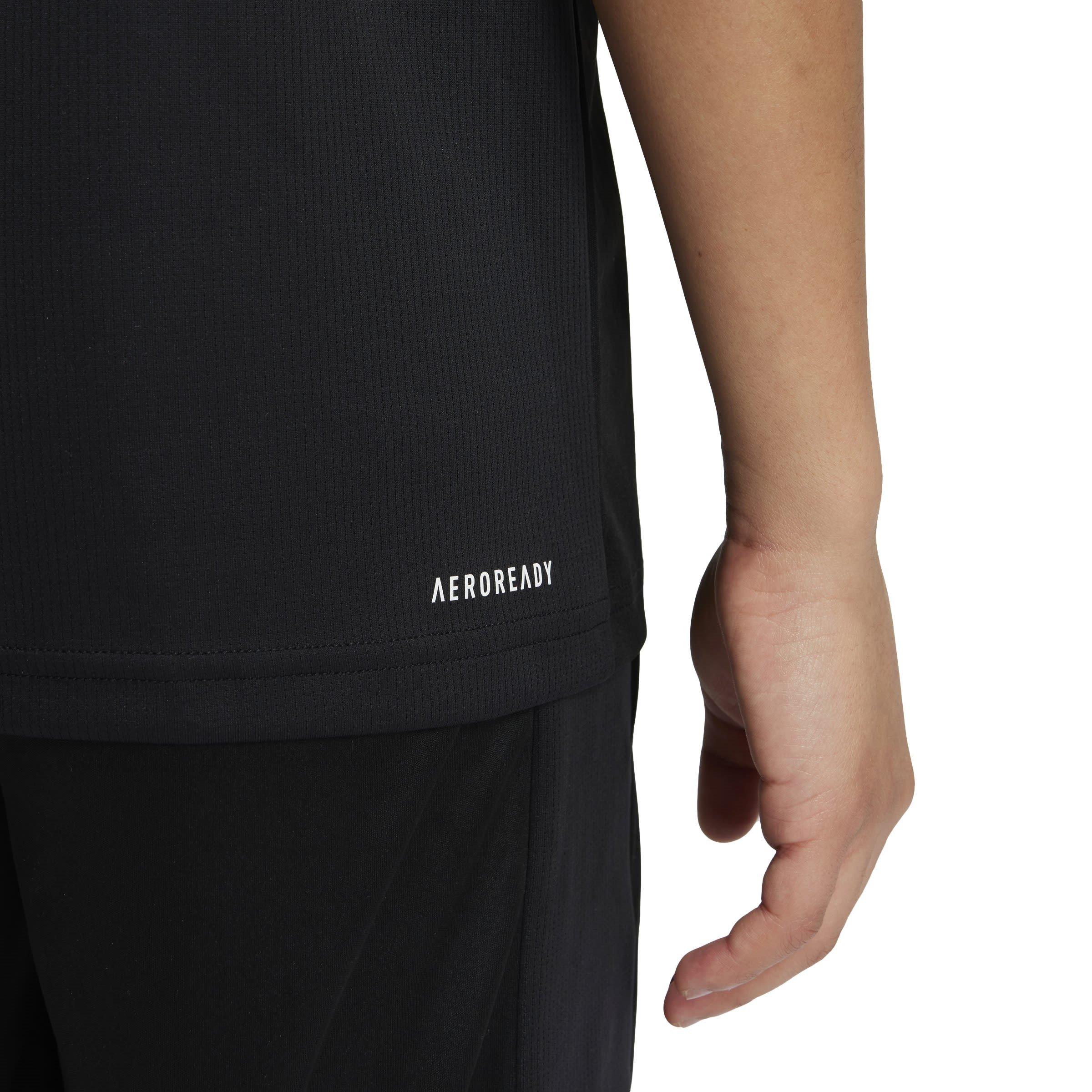 Black/White - adidas - Train Essentials Logo Juniors T Shirt - 3