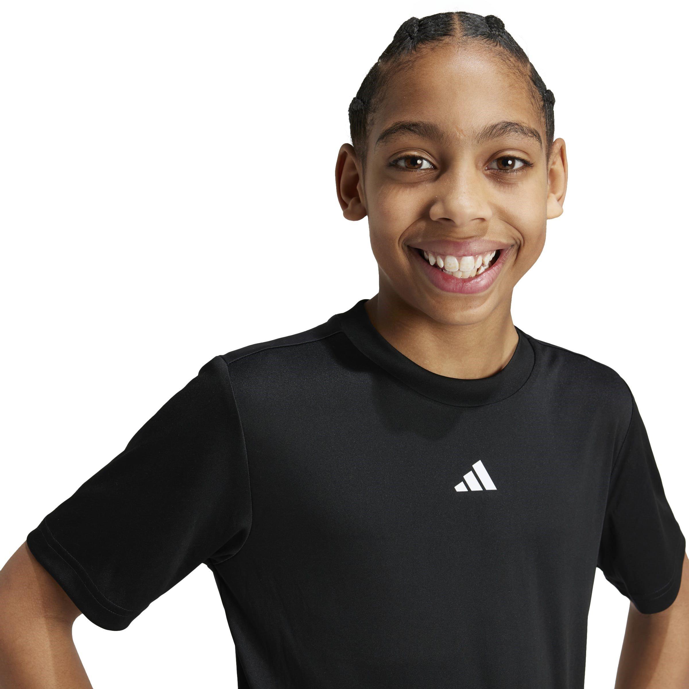 Black/White - adidas - Train Essentials Logo Juniors T Shirt - 4