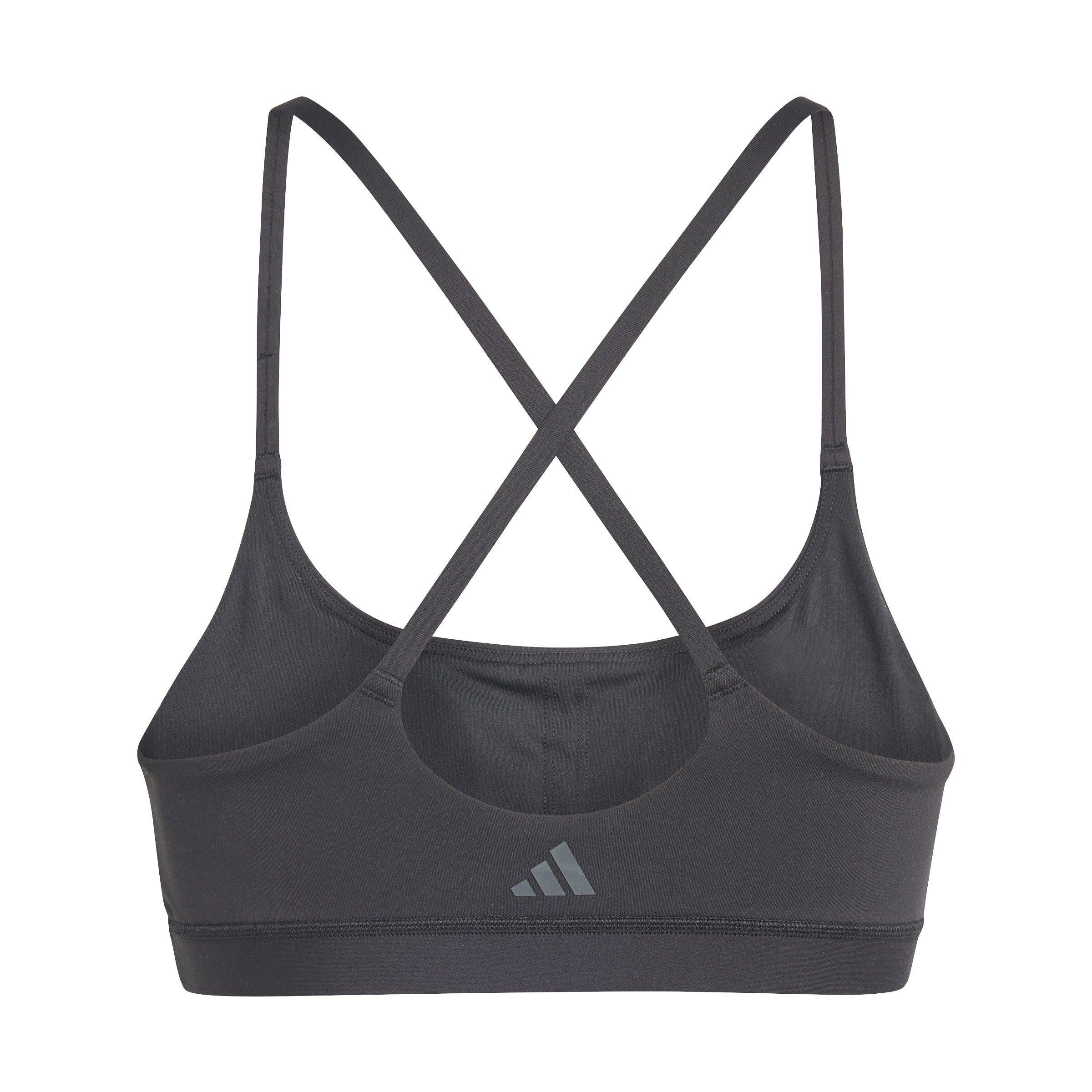 Black - adidas - All Me Womens Light Support Sports Bra - 2