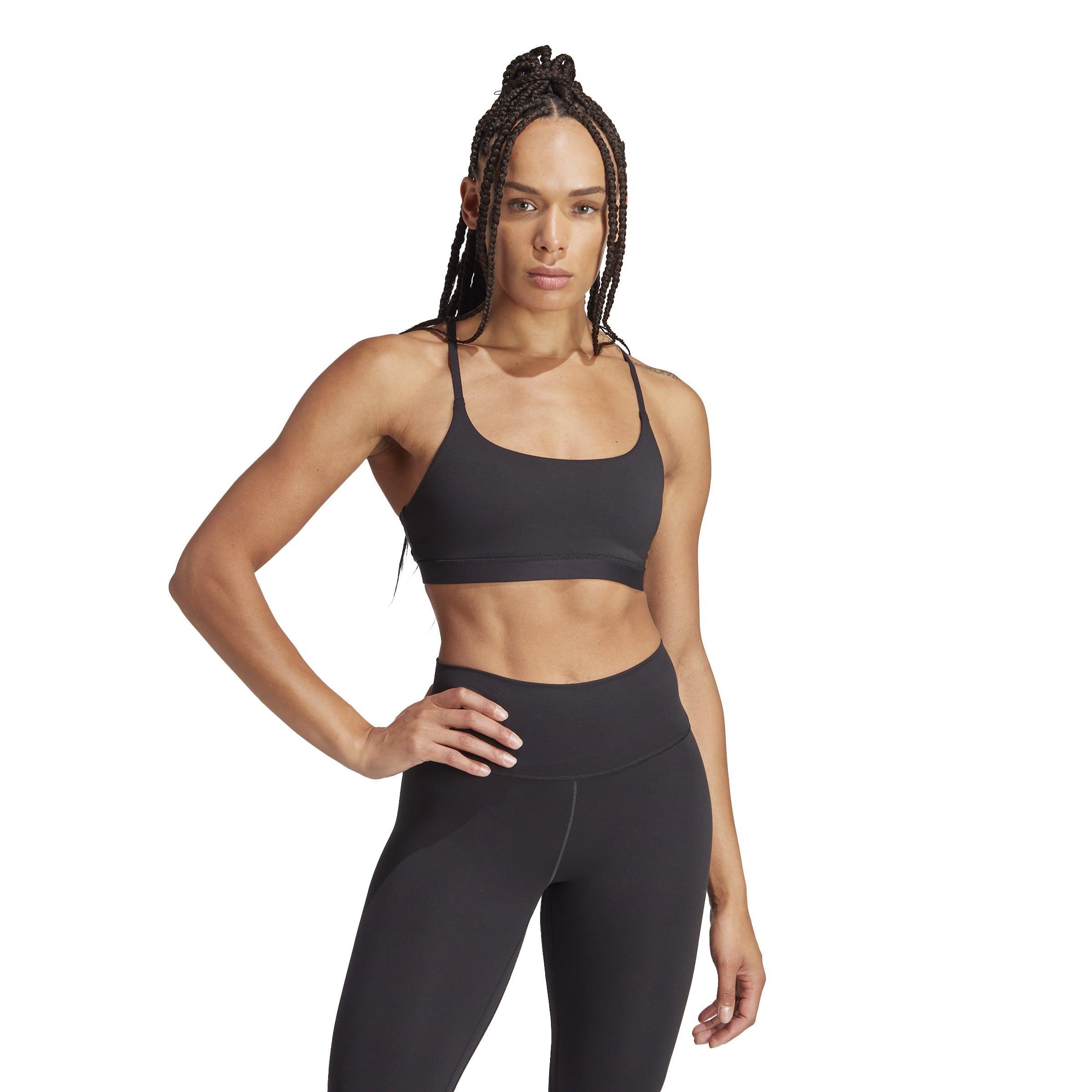 Black - adidas - All Me Womens Light Support Sports Bra - 3