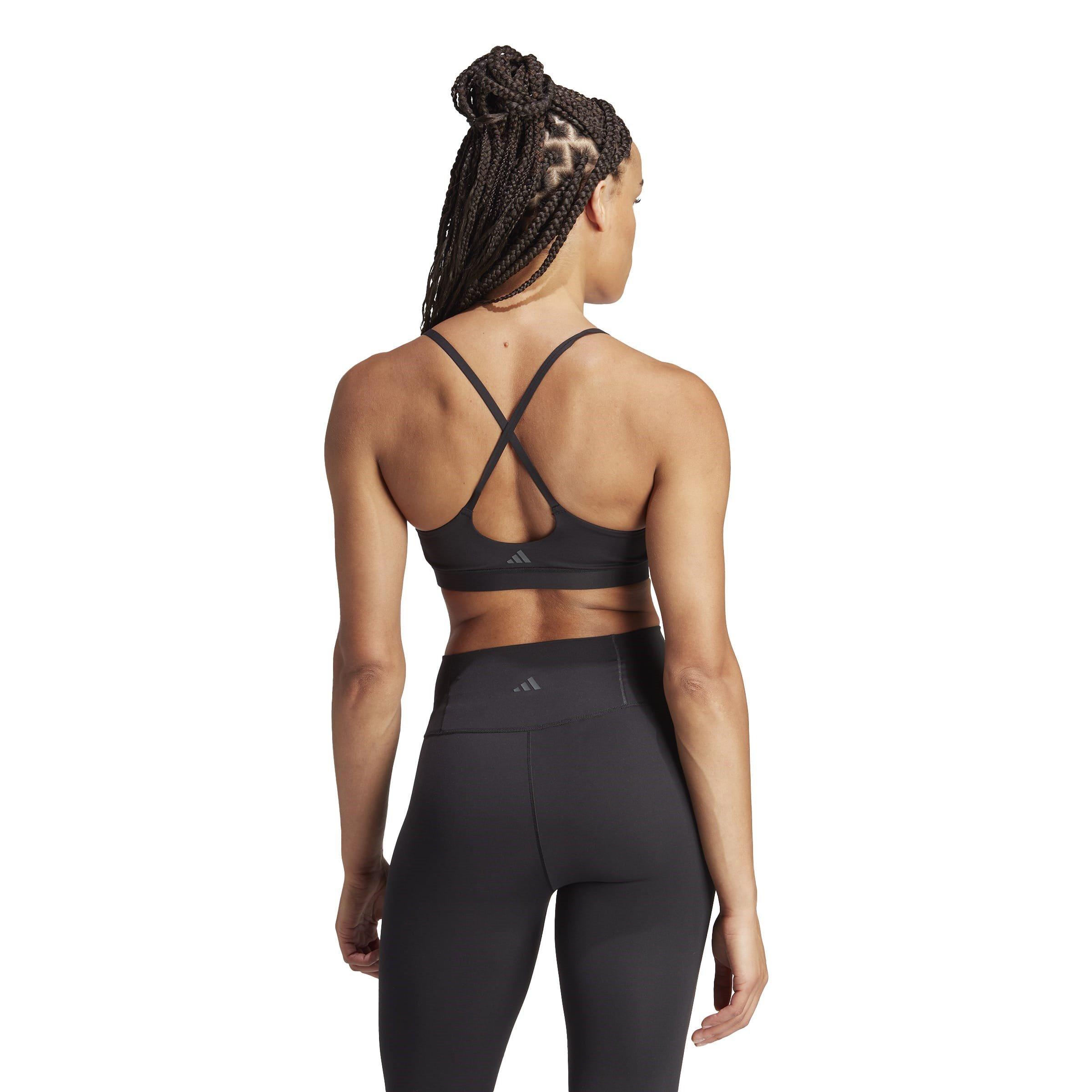 Black - adidas - All Me Womens Light Support Sports Bra - 4