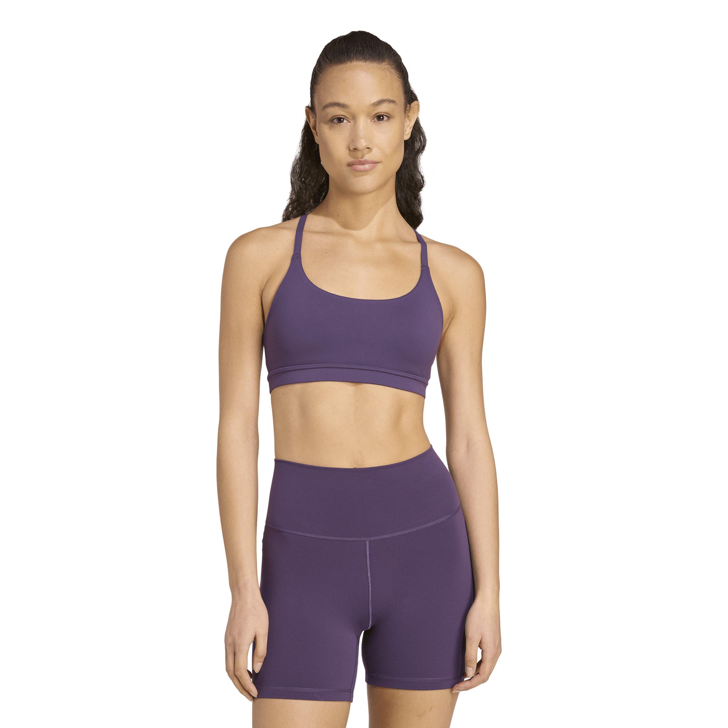Aurora Plum - adidas - All Me Womens Light Support Sports Bra - 3