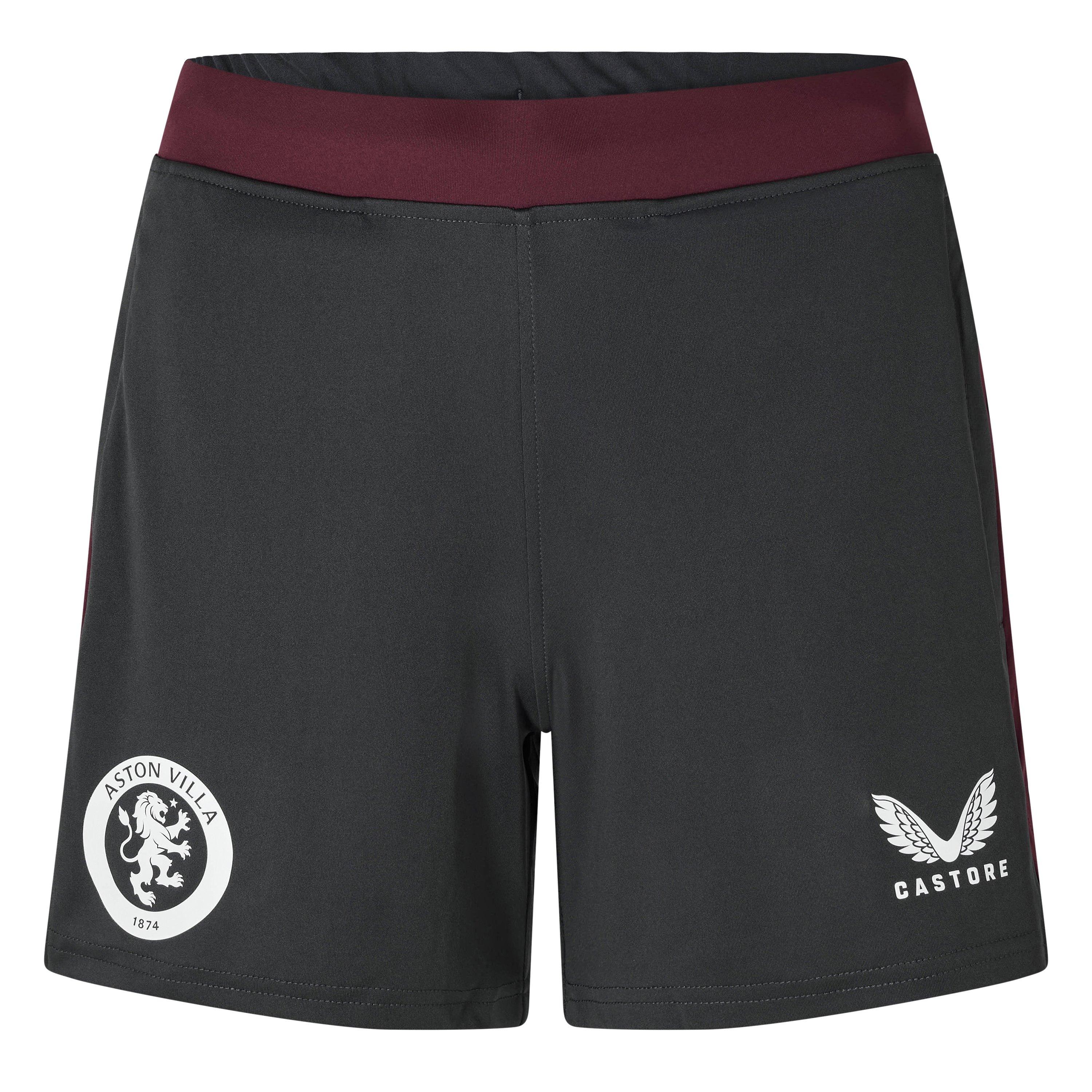Castore Women's Aston Villa Football Shorts - Ebony - 10 (S)