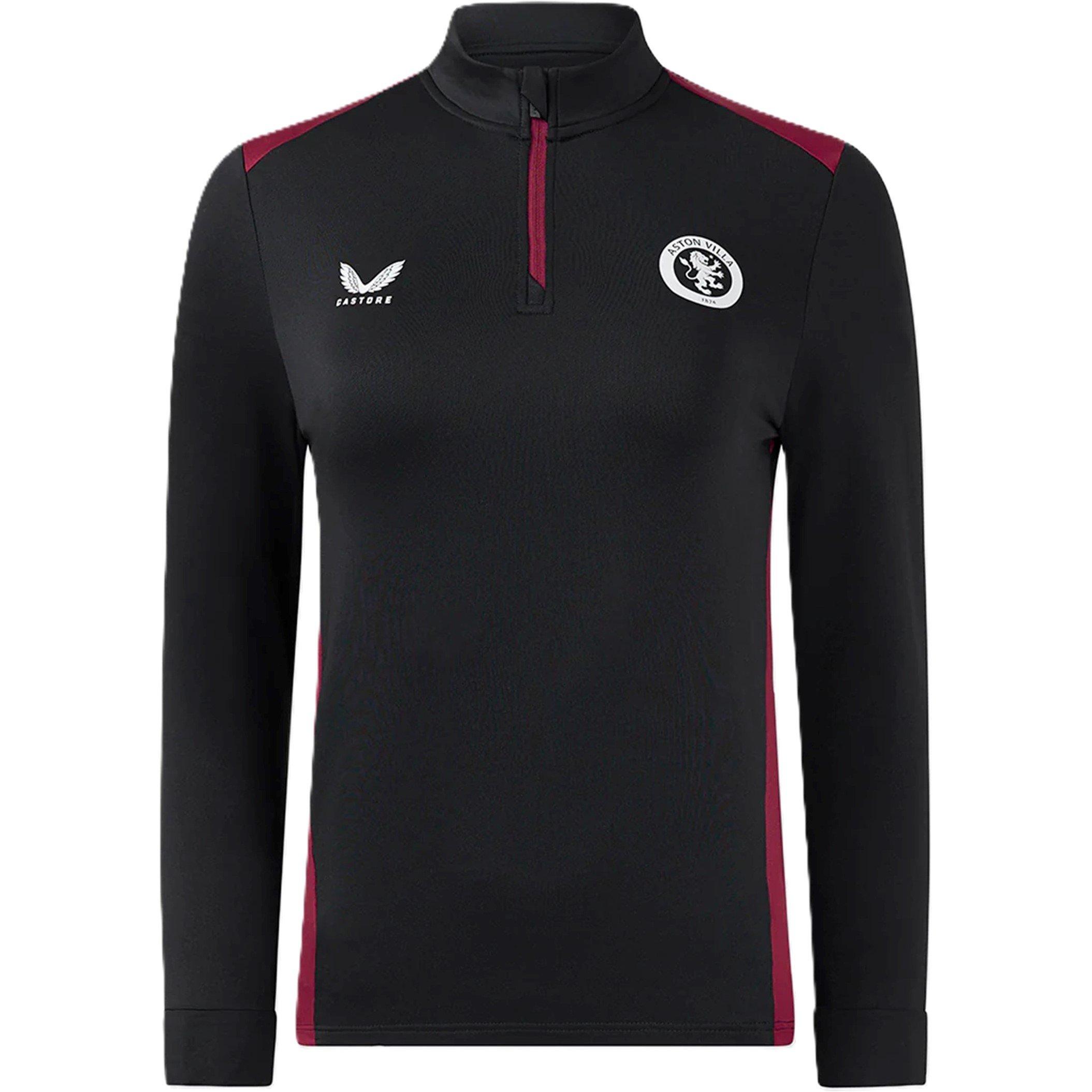 Castore Women's Aston Villa Drill Top - Caviar/Rhd - 12 (M)