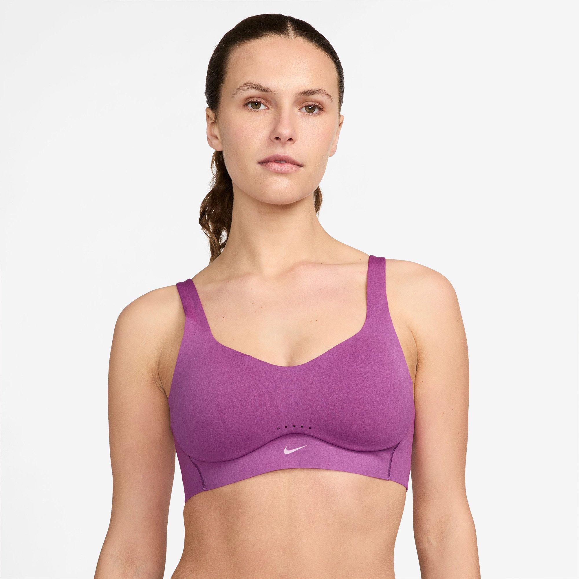 Hot Fuchsia/Wht - Nike - Alate High Support Womens Padded Convertible Sports Bra - 4