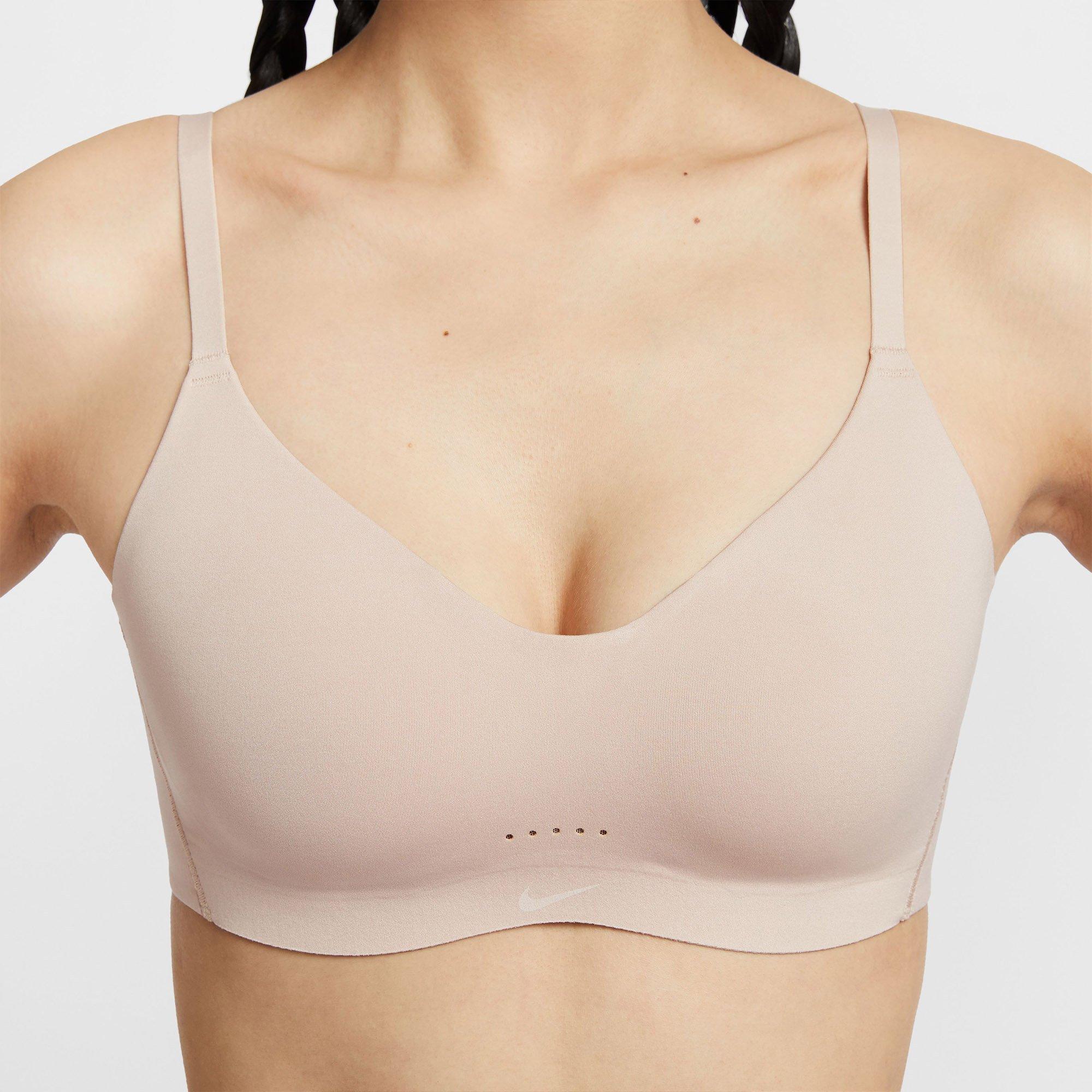 P.Beige/White - Nike - Alate Minimalist Womens Light-Support Padded Convertible Sports Bra - 3