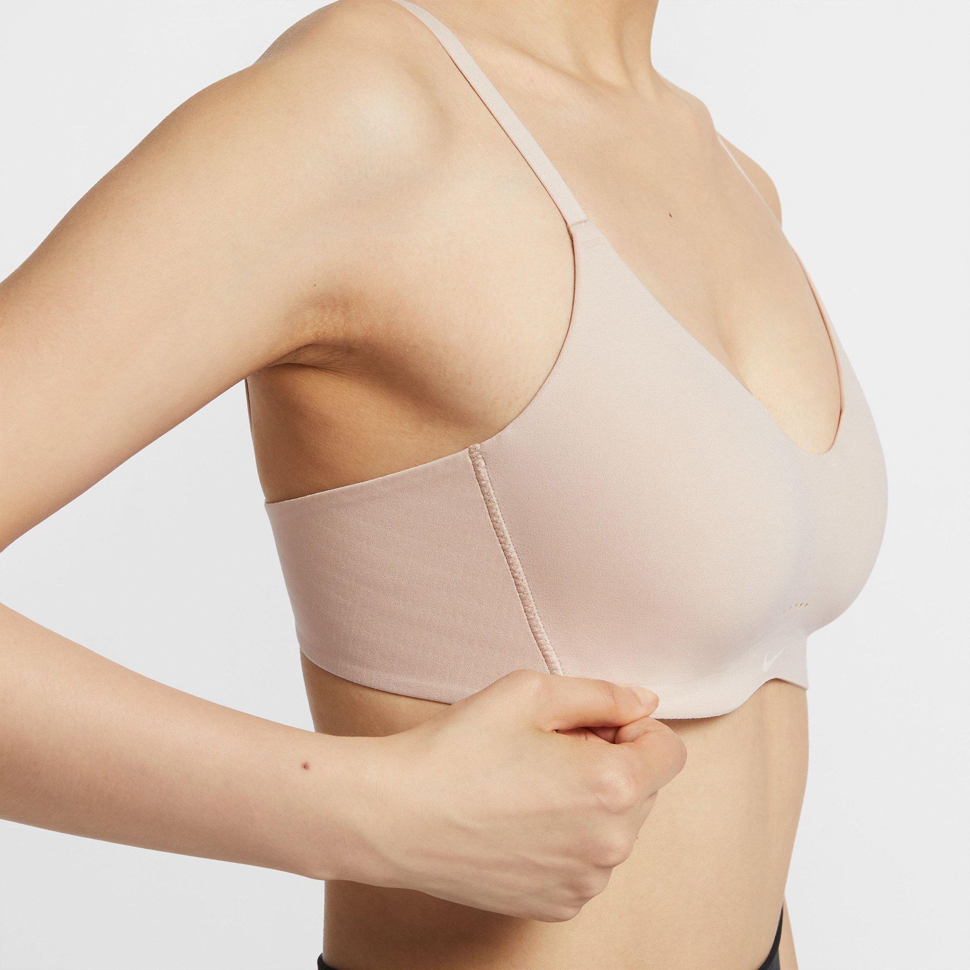 P.Beige/White - Nike - Alate Minimalist Womens Light-Support Padded Convertible Sports Bra - 5