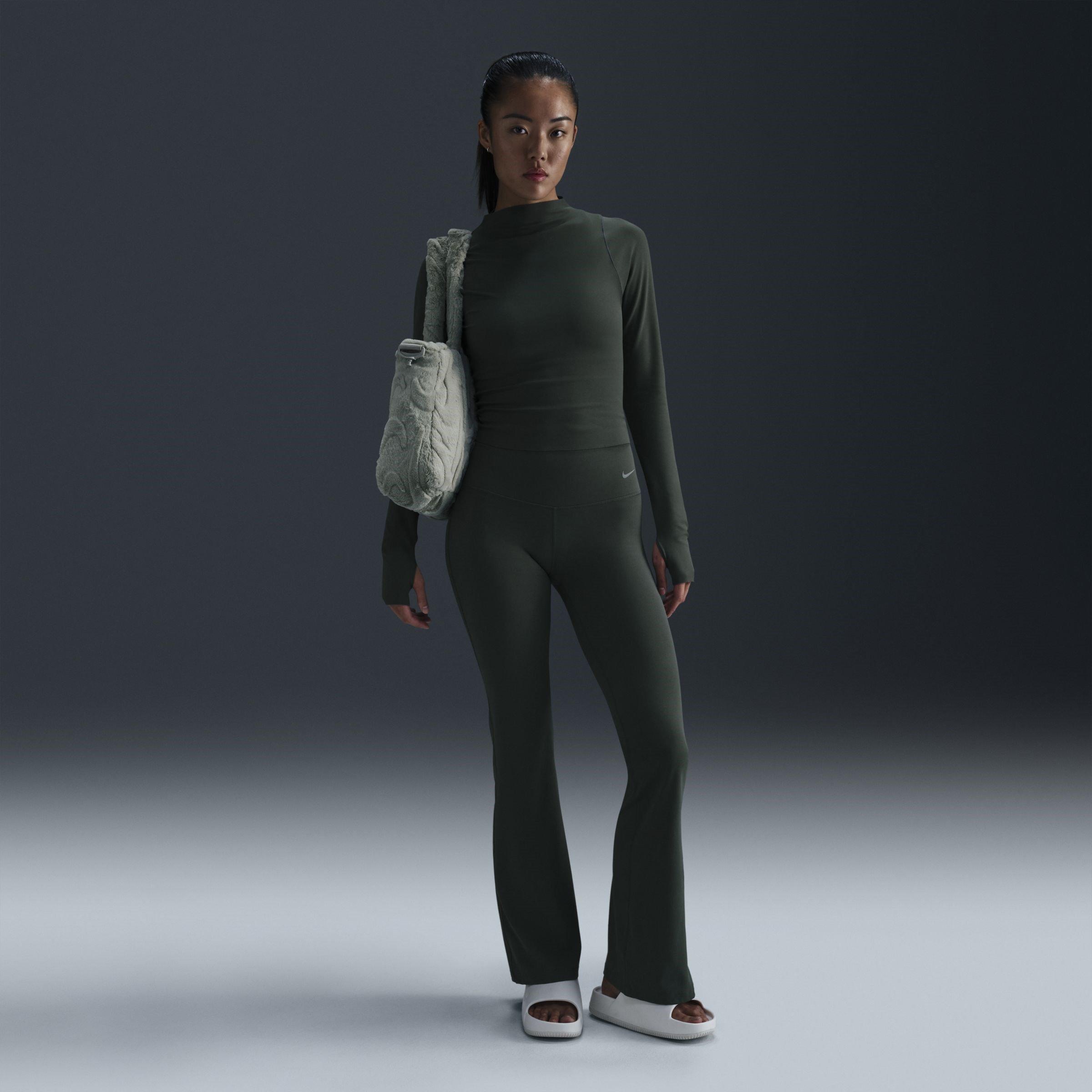Vin.Green/Black - Nike - Zenvy Womens High Waisted Flared Leggings - 1