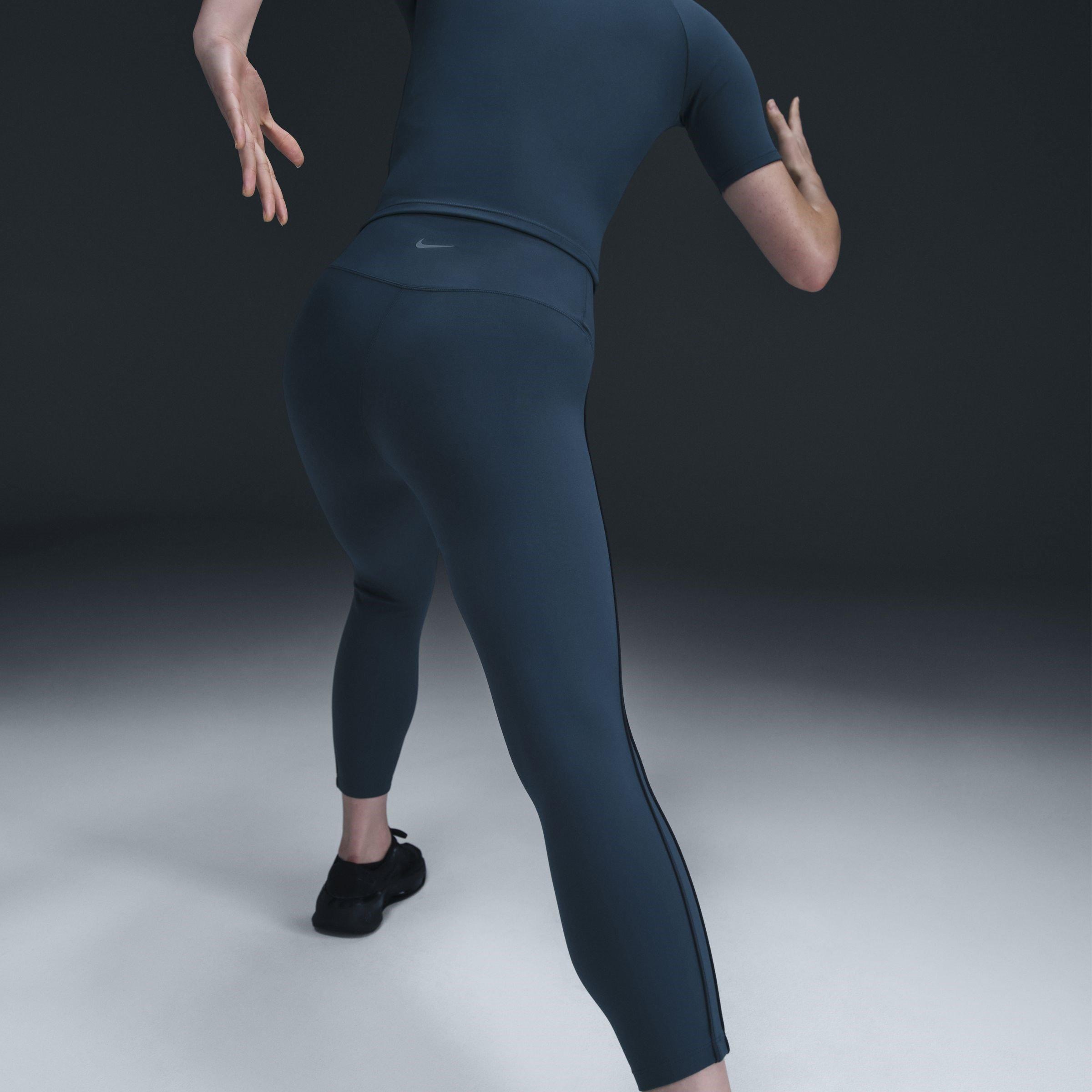 Armory Navy/Blk - Nike - One Womens High Waisted 7/8 Performance Leggings - 3