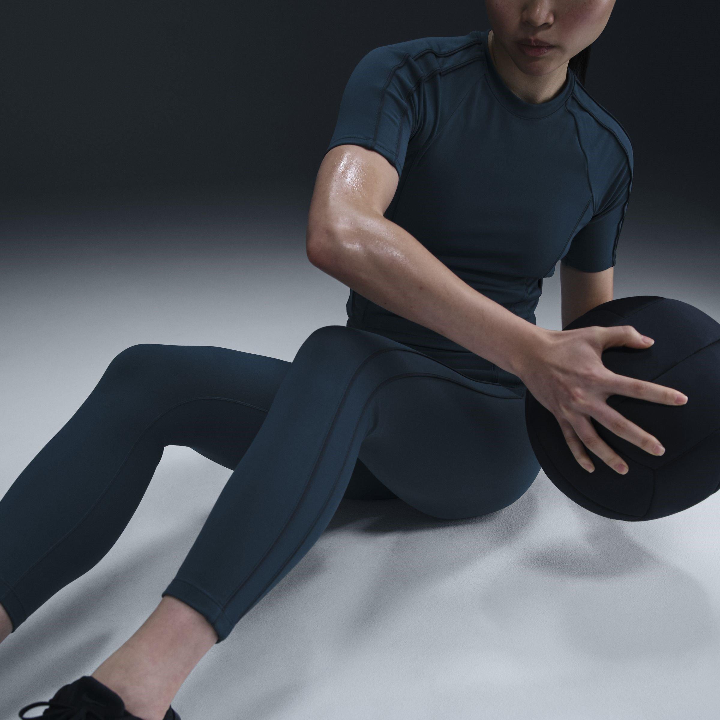 Armory Navy/Blk - Nike - One Womens High Waisted 7/8 Performance Leggings - 5