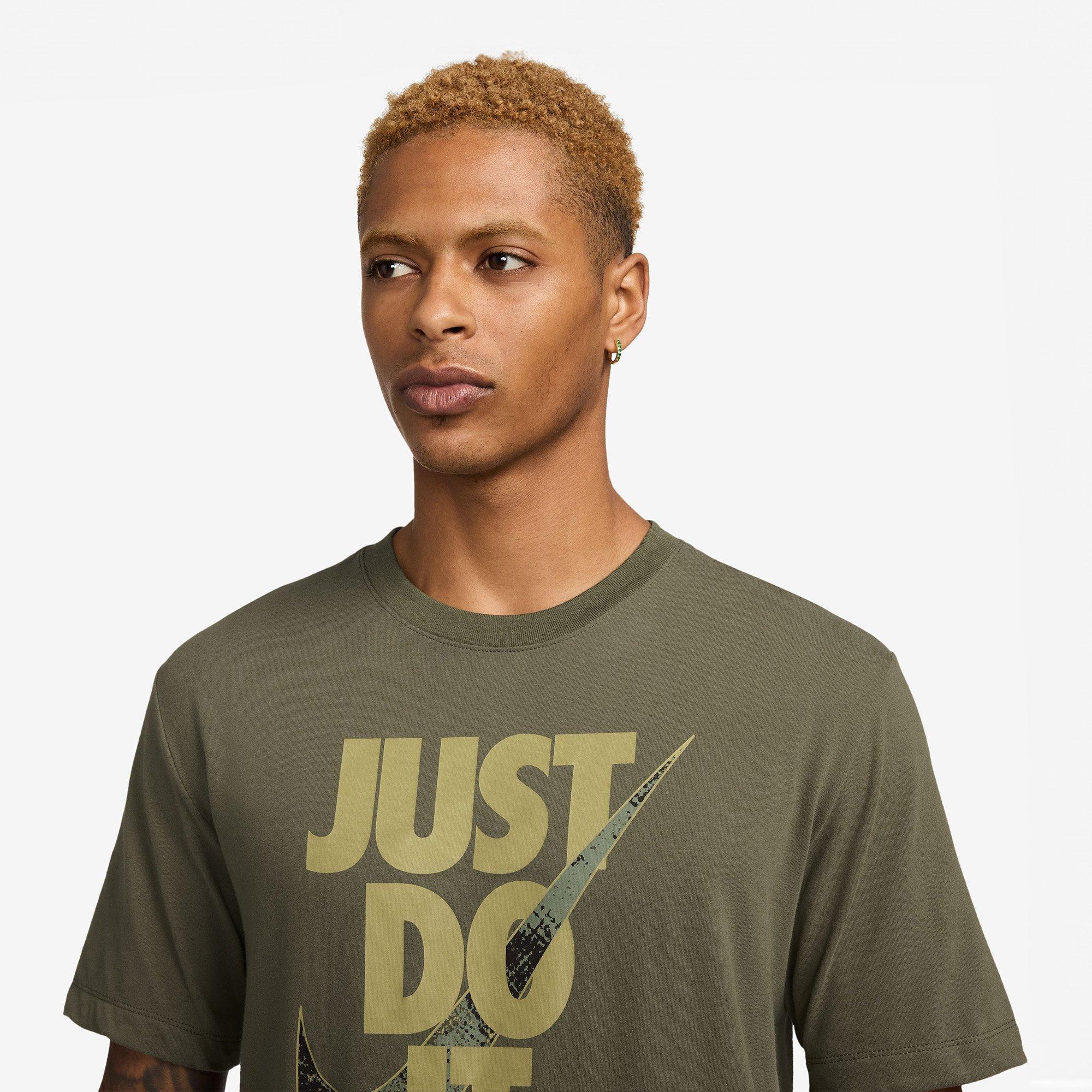 Medium Olive - Nike - Camo Just Do It T-Shirt Mens - 3
