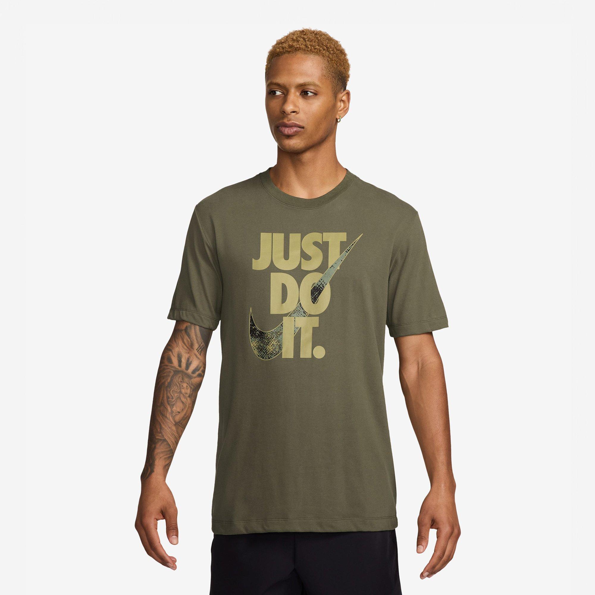 Medium Olive - Nike - Camo Just Do It T-Shirt Mens - 4