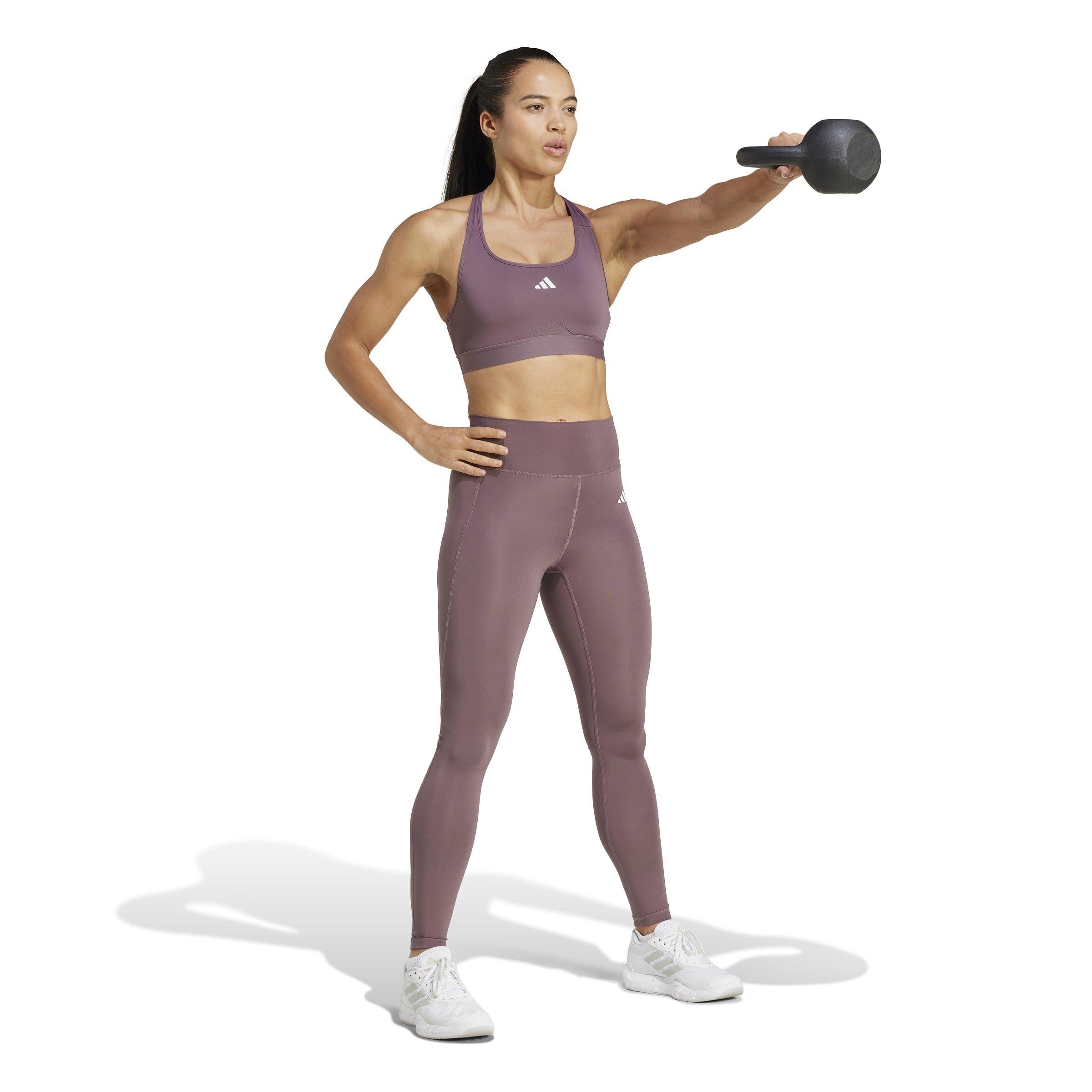 Shadow Fig - adidas - Optime Essentials Stash Pocket Womens Full Length Leggings - 4