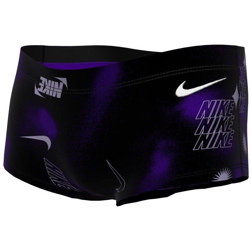 Nike Men's Hydrastrong  Print Square Leg Brief - Black/Purple - S
