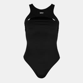 Off White Women's  Cut Out Swimsuit, Strategically Placed Cutouts