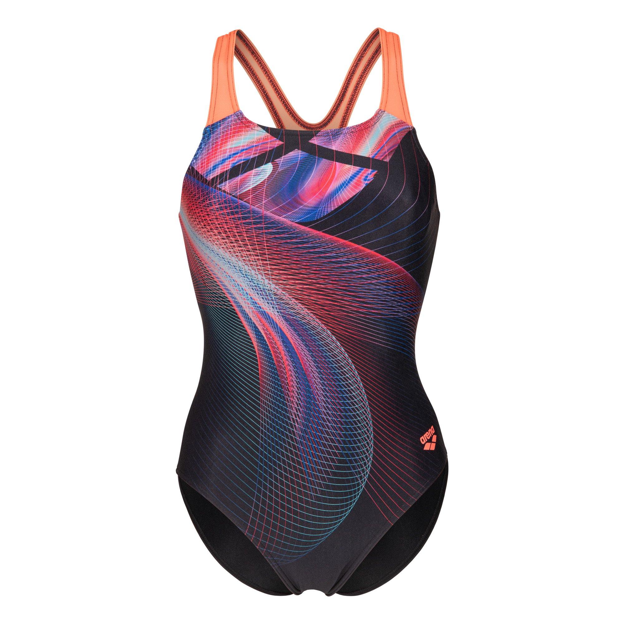 Black-Coral - Arena - Womens Jellyfish Swim Pro Back Swimsuit - 2