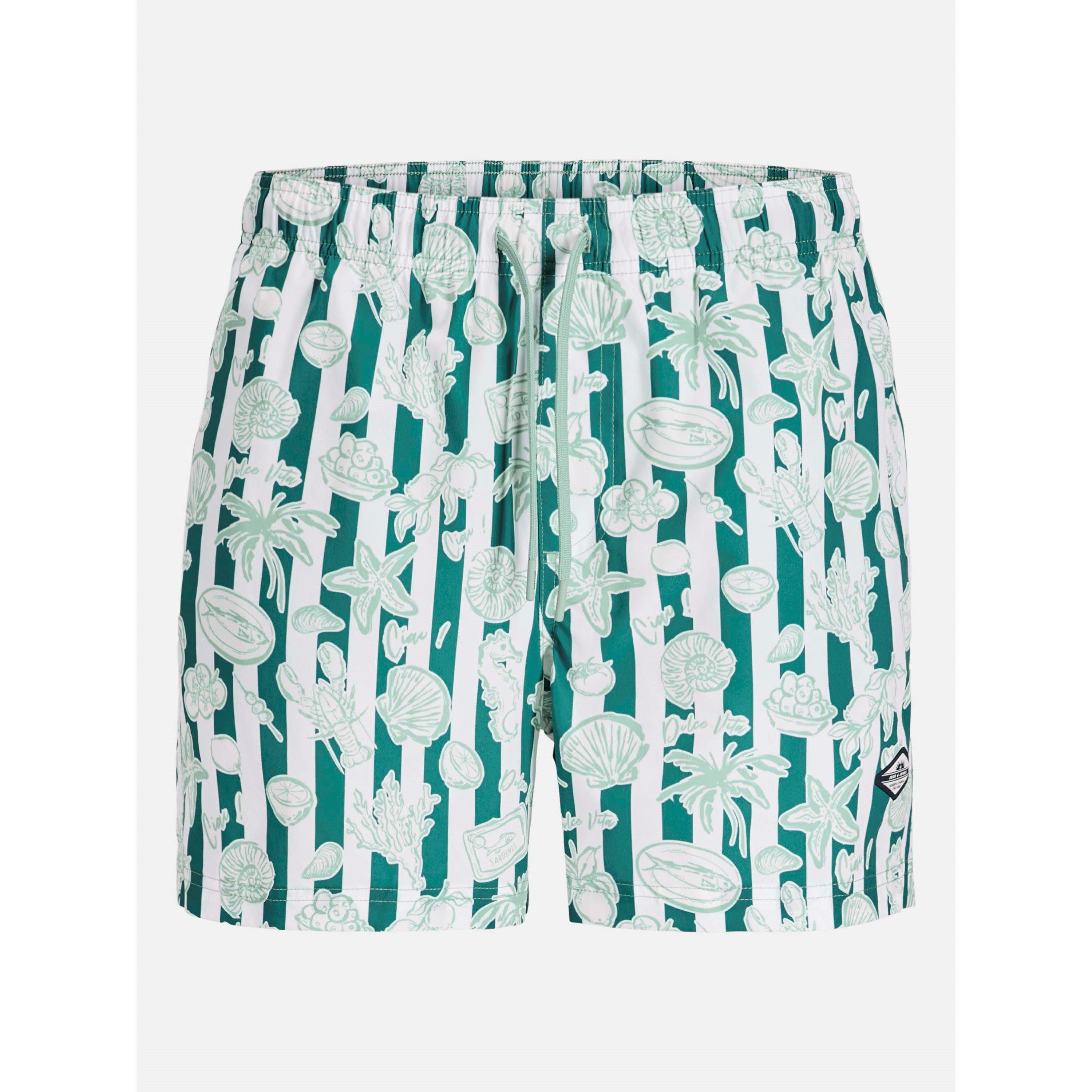 Granite vert - Jack and Jones - Men's Novelty All-Over Print Swim Shorts - 1