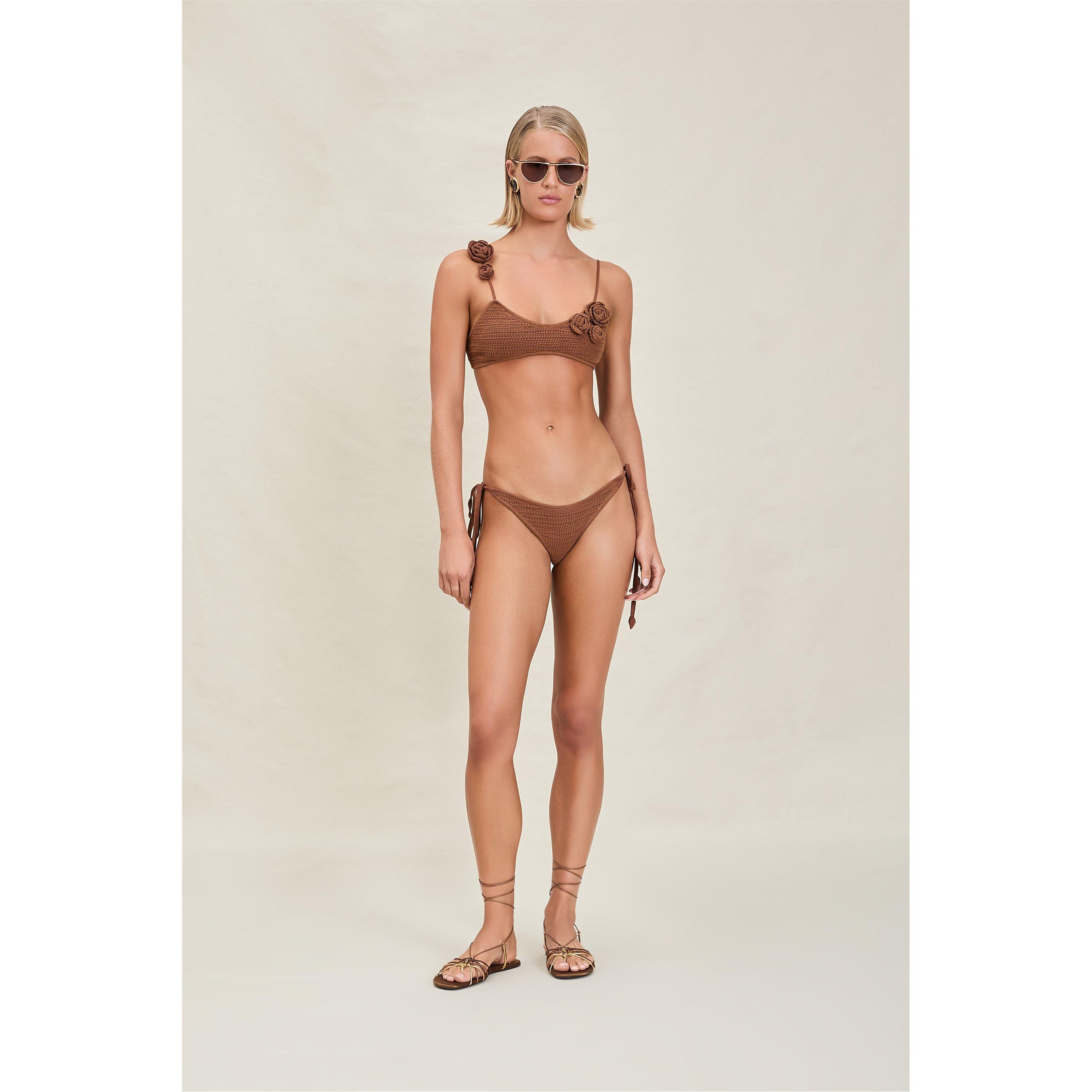 Almond - Devon Windsor - Devon Windsor Adrienne Crochet Bikini Top - 2