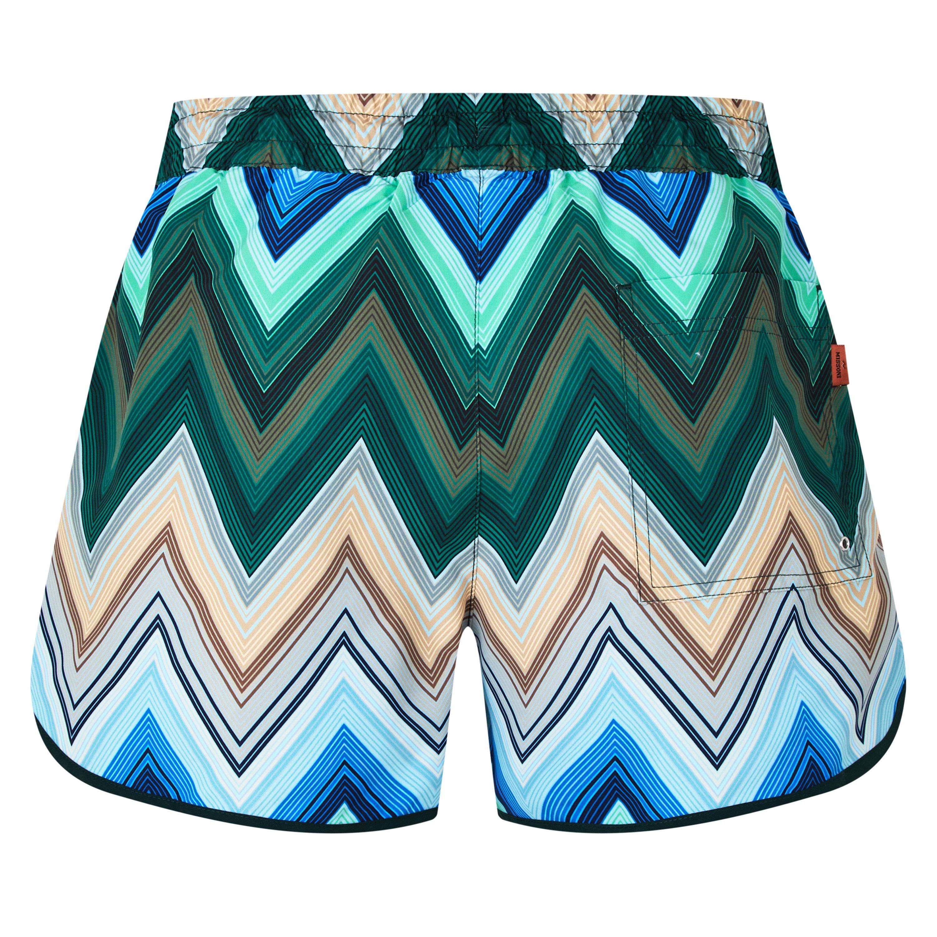 Green SM9LQ - Missoni - Men's Big Swimming Swim Shorts - 8