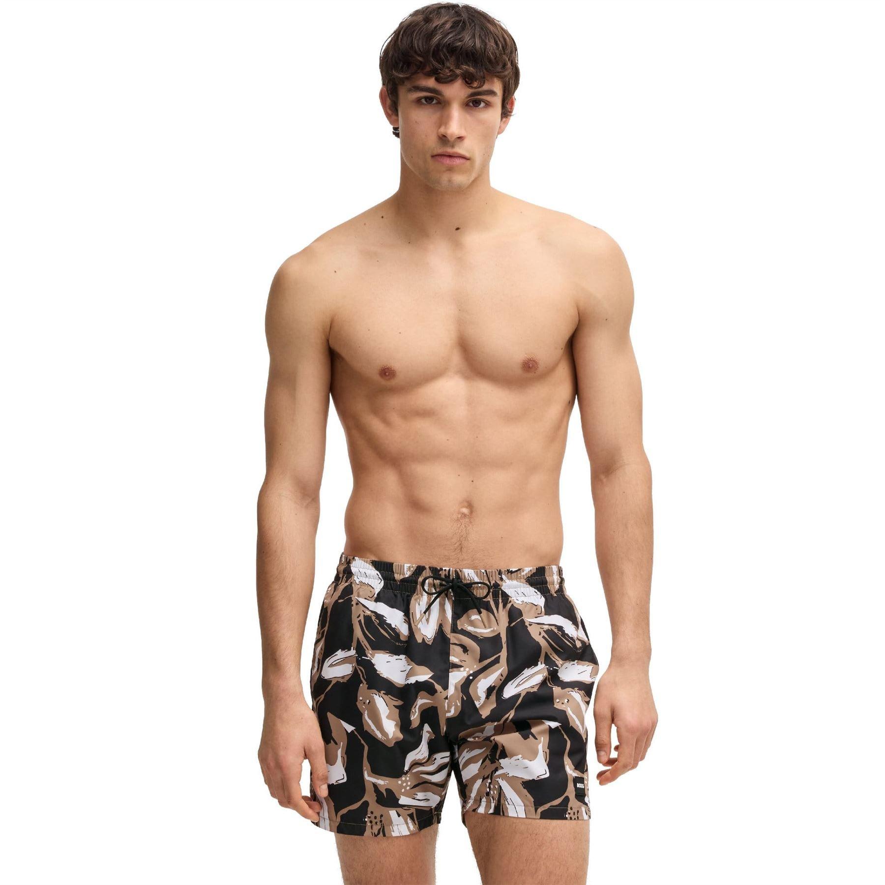 Schwarz - Boss - Boss Piranha 10257165 01 Swim Short Mens - 2