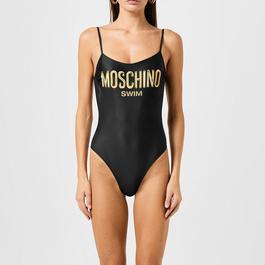 Moschino Logo Backless Swimsuit