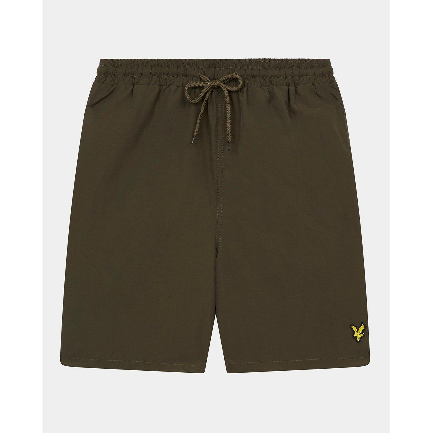 Olive W485 - Lyle and Scott - Men's Plain Swim Shorts - 1