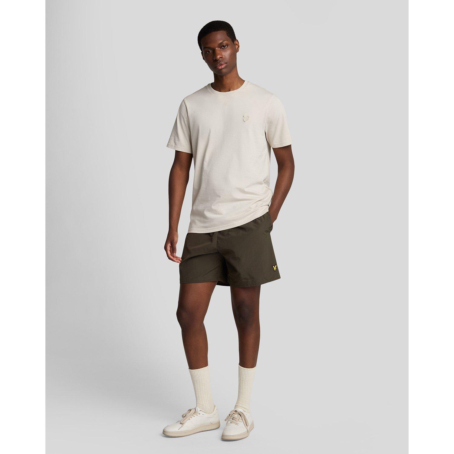 Olive W485 - Lyle and Scott - Men's Plain Swim Shorts - 2