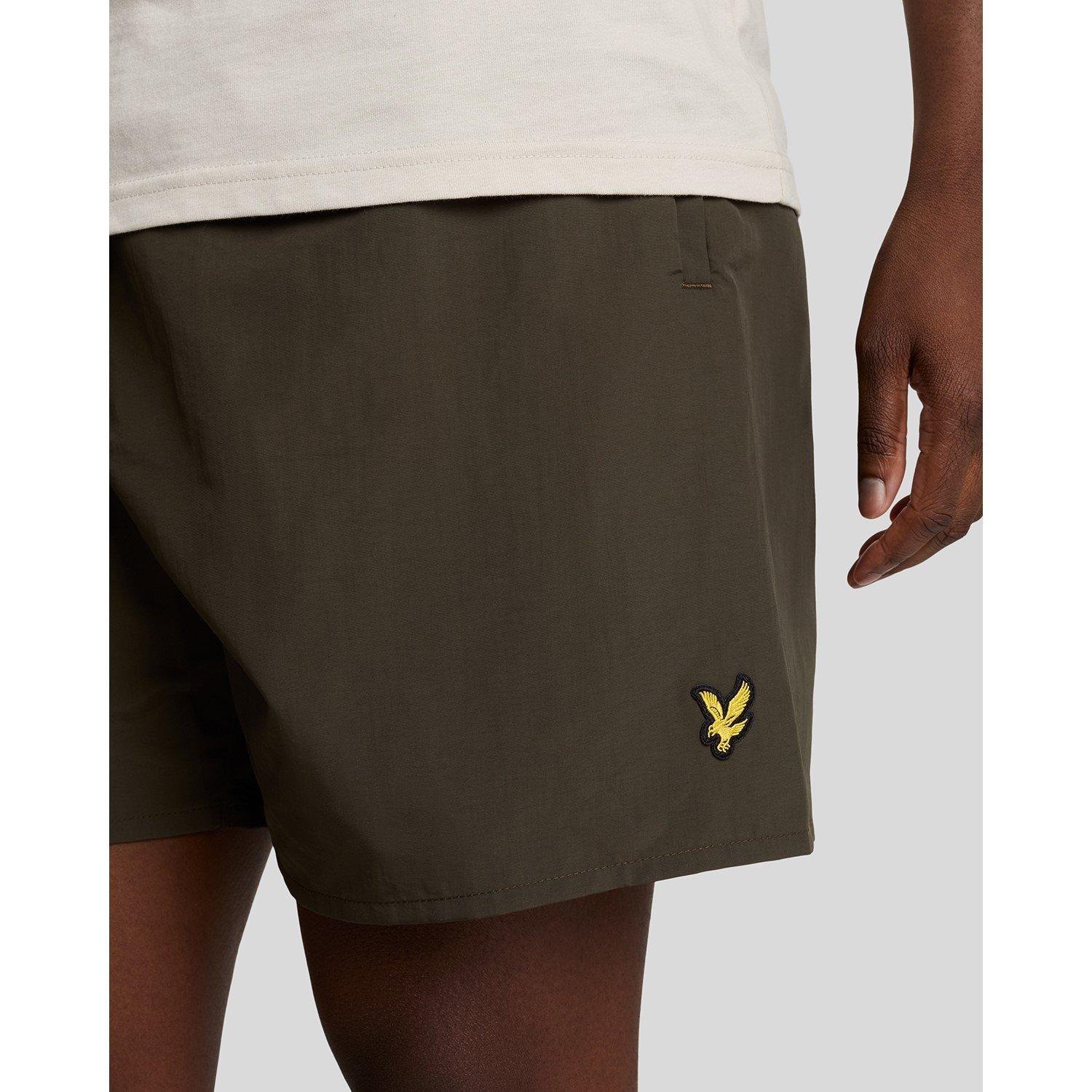 Olive W485 - Lyle and Scott - Men's Plain Swim Shorts - 4