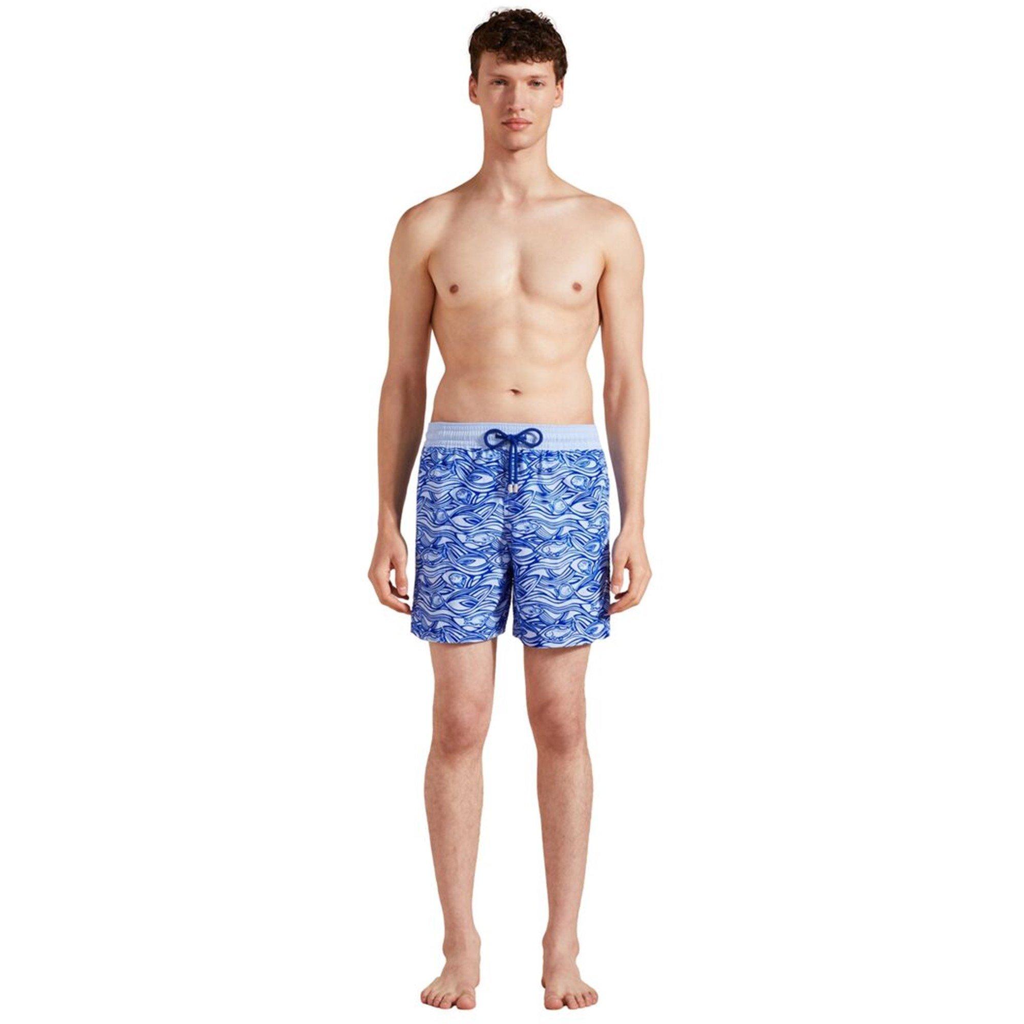 Fleur De Lin - Vilebrequin - Men's Flocked Fish Swim Shorts - 2