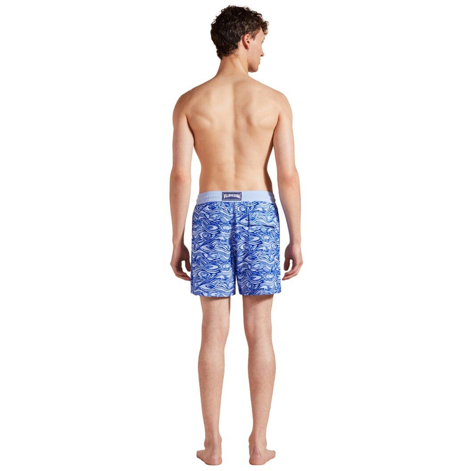 Fleur De Lin - Vilebrequin - Men's Flocked Fish Swim Shorts - 3