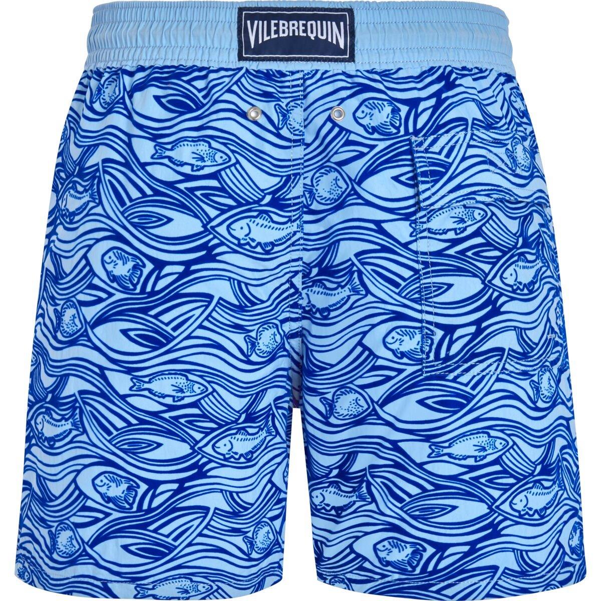 Fleur De Lin - Vilebrequin - Men's Flocked Fish Swim Shorts - 4