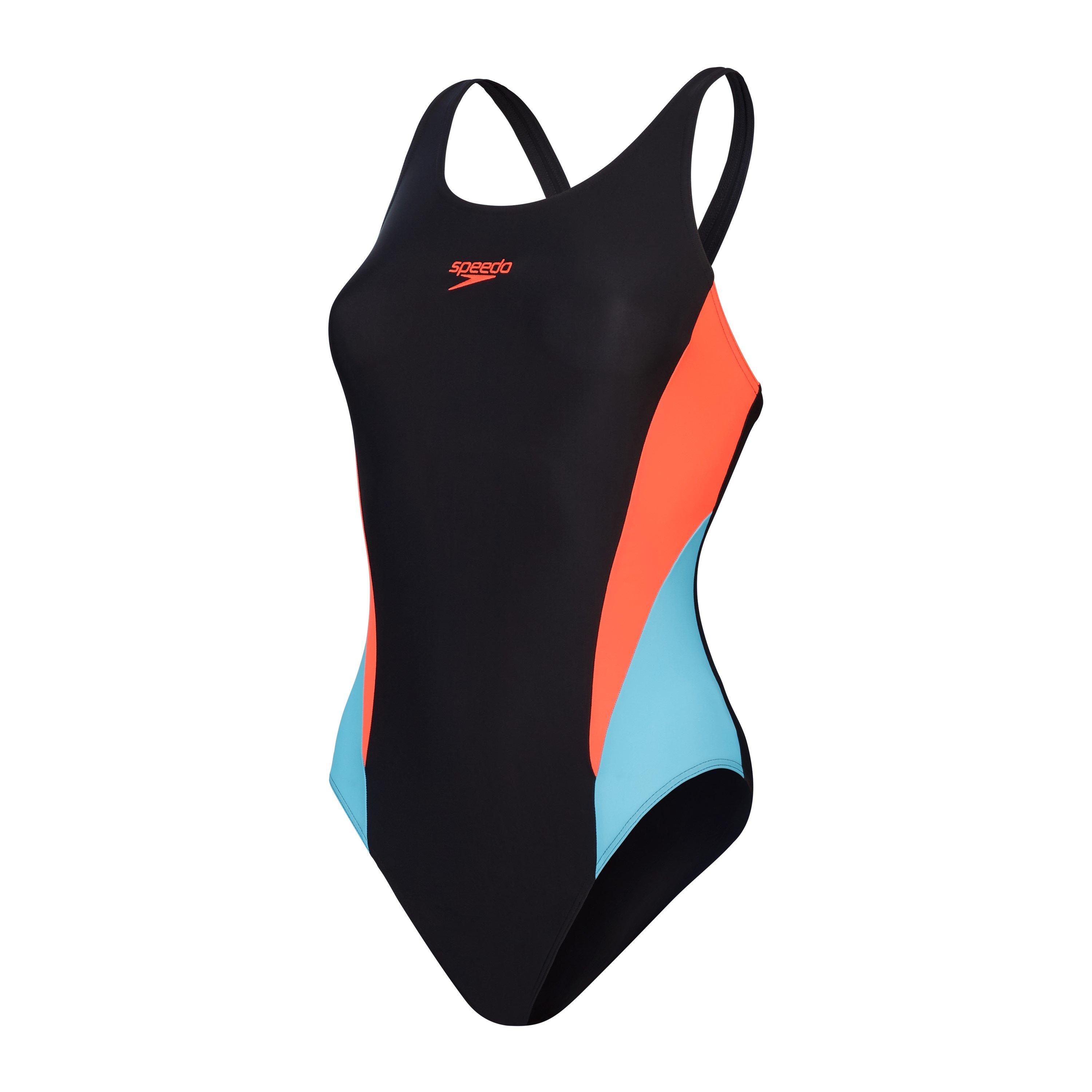 Noir/Rose - Speedo - Muscleback Swimsuit Womens - 1