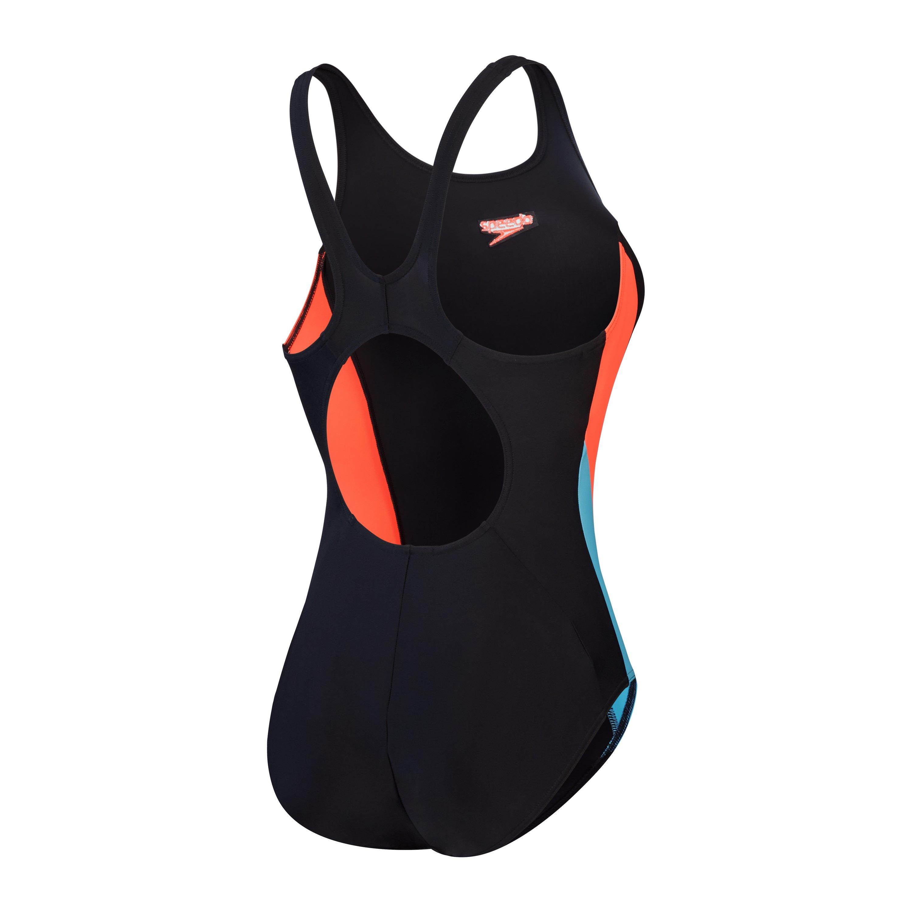 Noir/Rose - Speedo - Muscleback Swimsuit Womens - 8