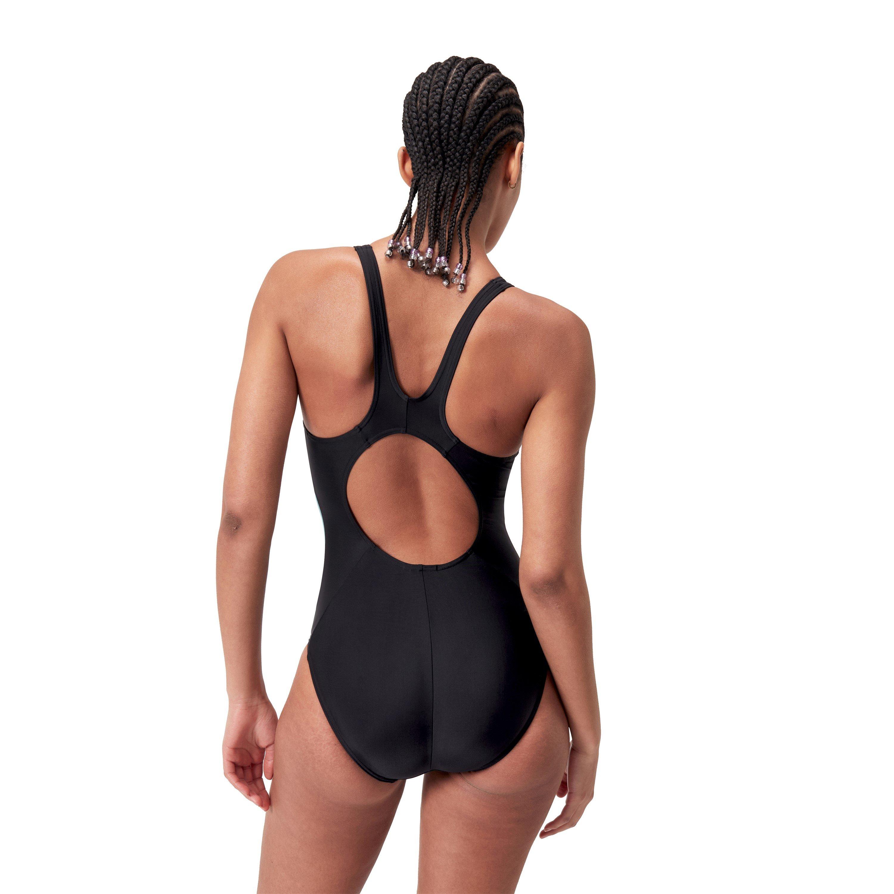 Noir/Rose - Speedo - Muscleback Swimsuit Womens - 3