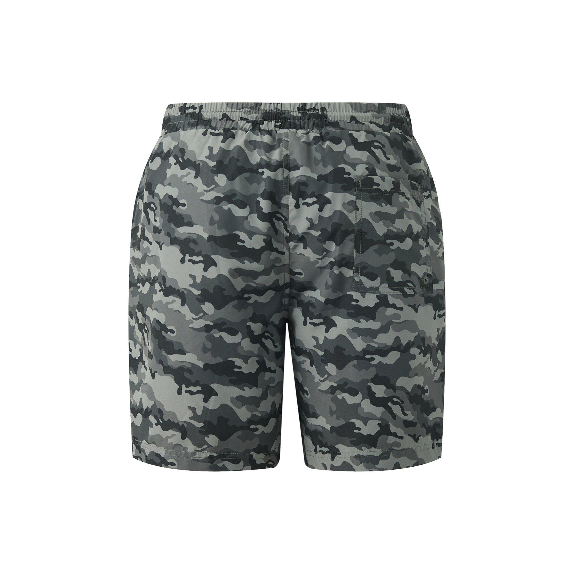 Camo Grey - Pretty Boy Ugly World - The Pretty Boy Ugly World Swim Shorts Mens - 3