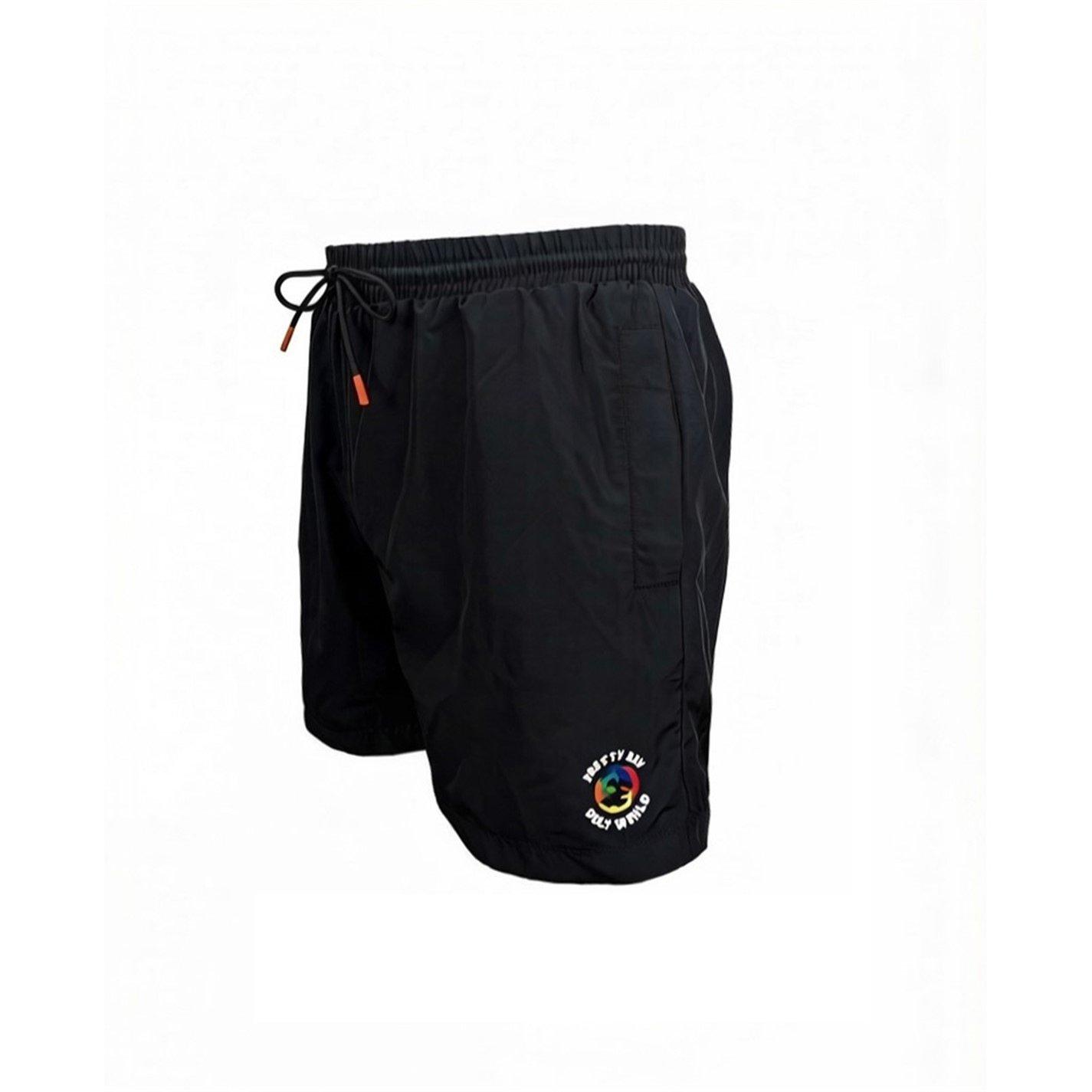 Black - Pretty Boy Ugly World - The Pretty Boy Ugly World Swim Shorts Mens - 2