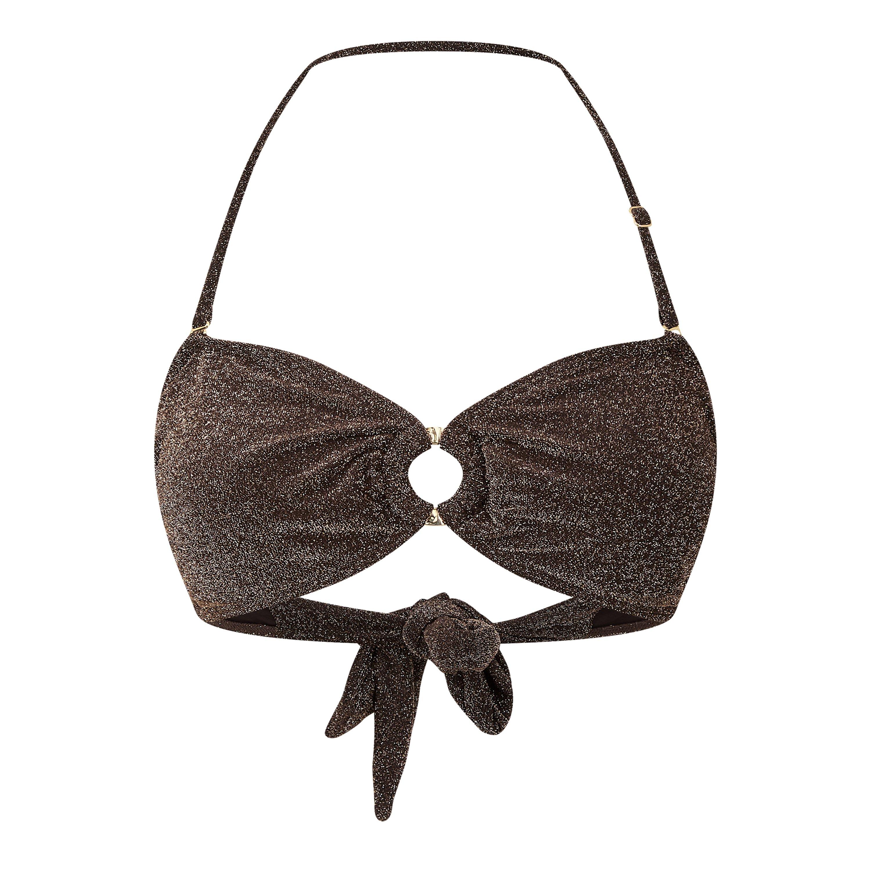 Biba Women's Glitter Bandeau Bikini - Chocolate - 8 (XS)