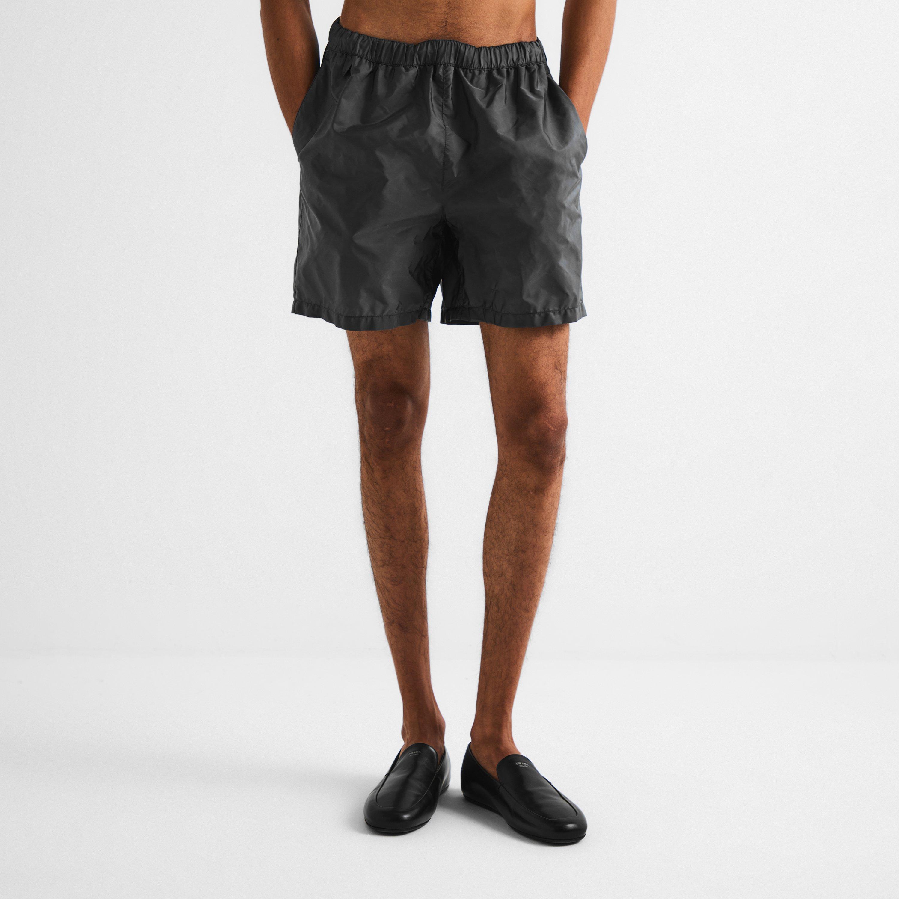 Grey/Red - Prada - Men's Zipped Swim Shorts - 3