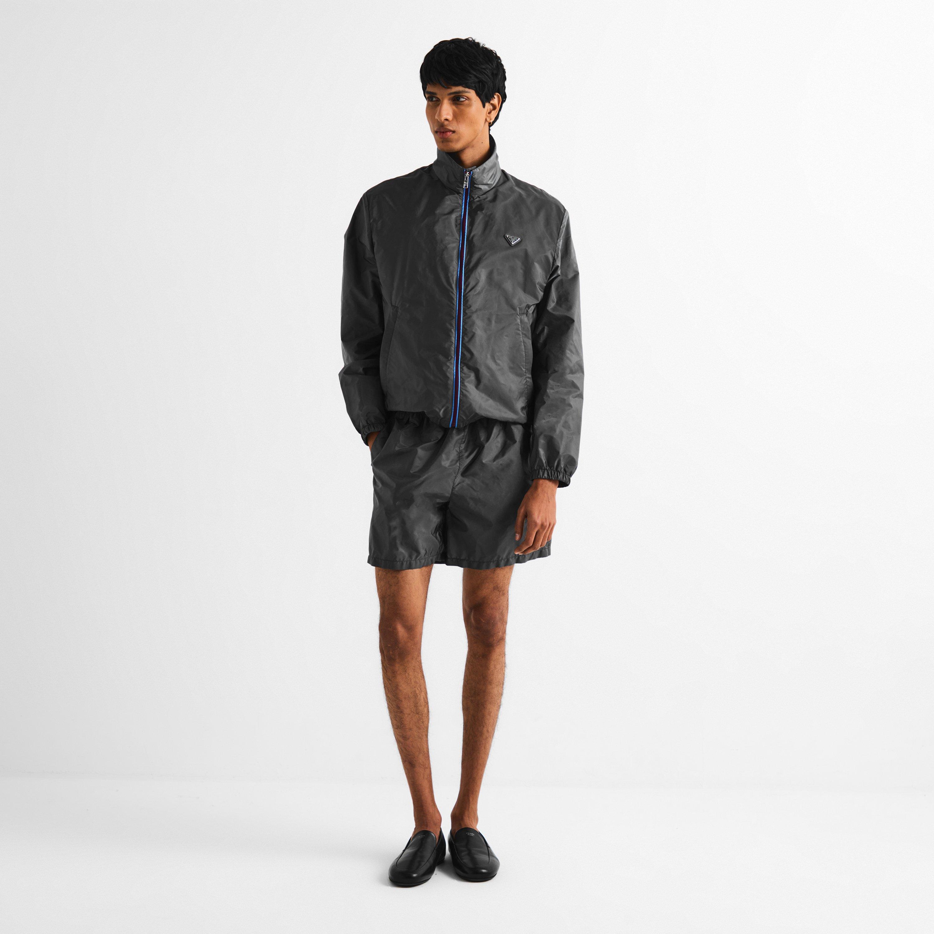 Grey/Red - Prada - Men's Zipped Swim Shorts - 6