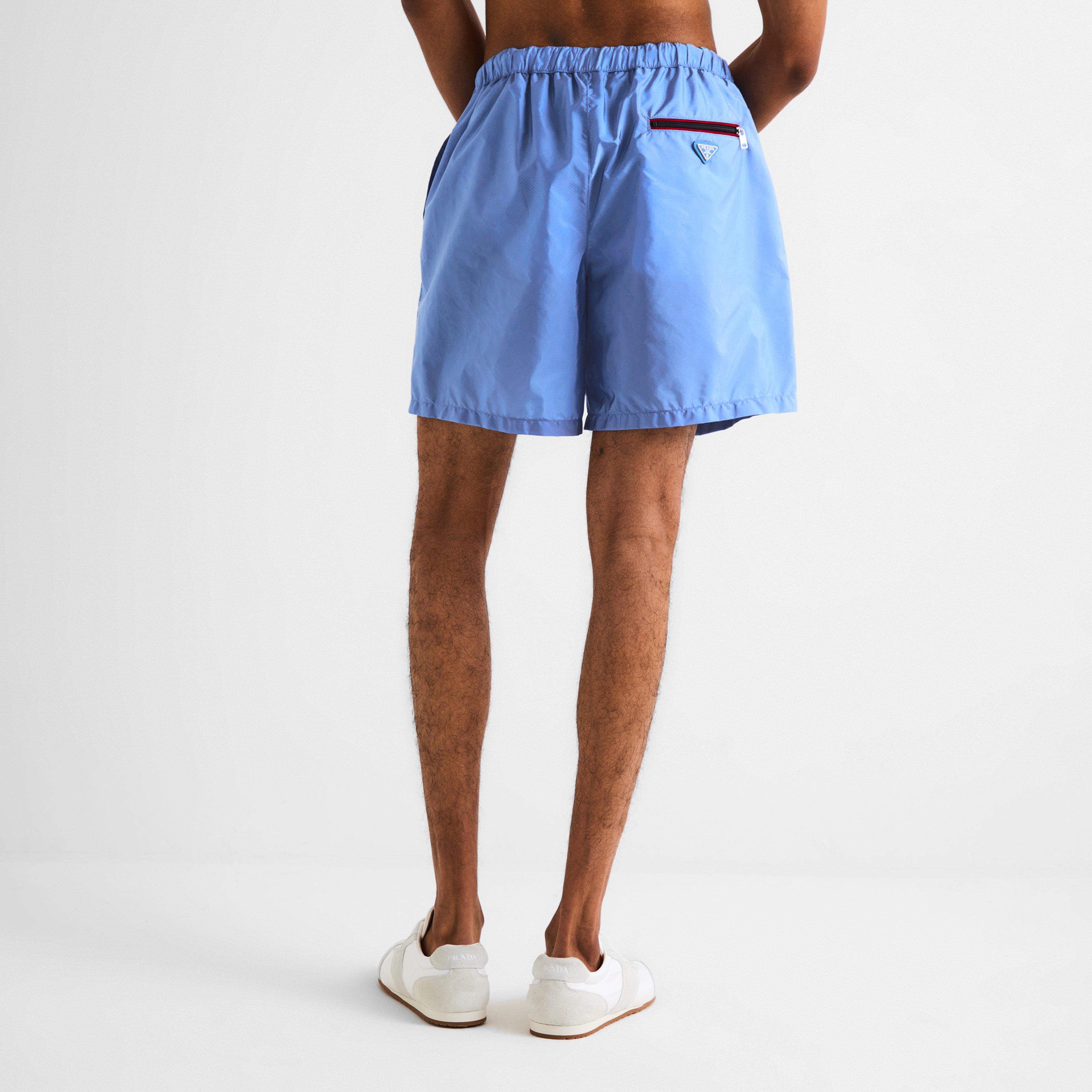Blue/Red - Prada - Men's Zipped Swim Shorts - 4