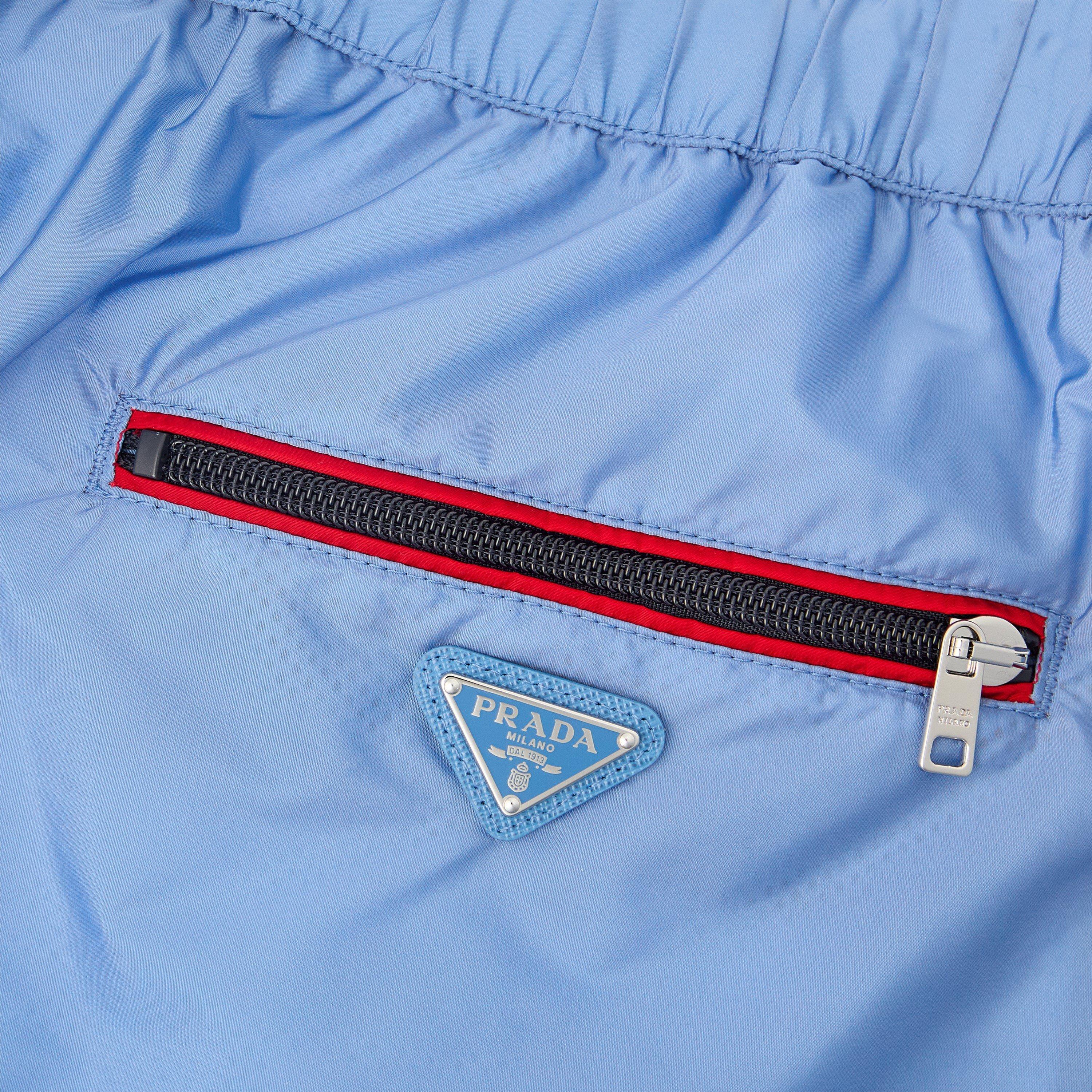 Blue/Red - Prada - Men's Zipped Swim Shorts - 5