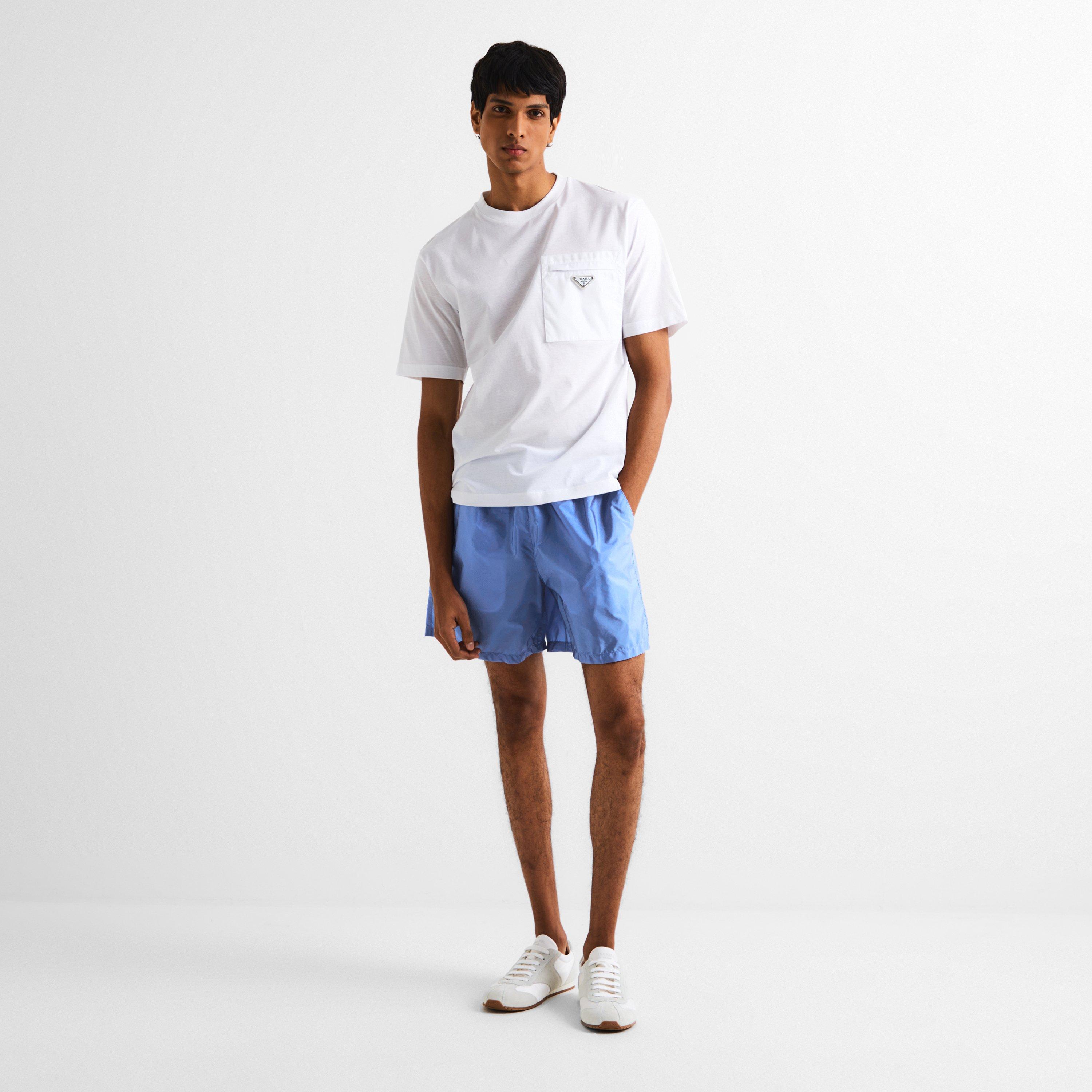 Blue/Red - Prada - Men's Zipped Swim Shorts - 6
