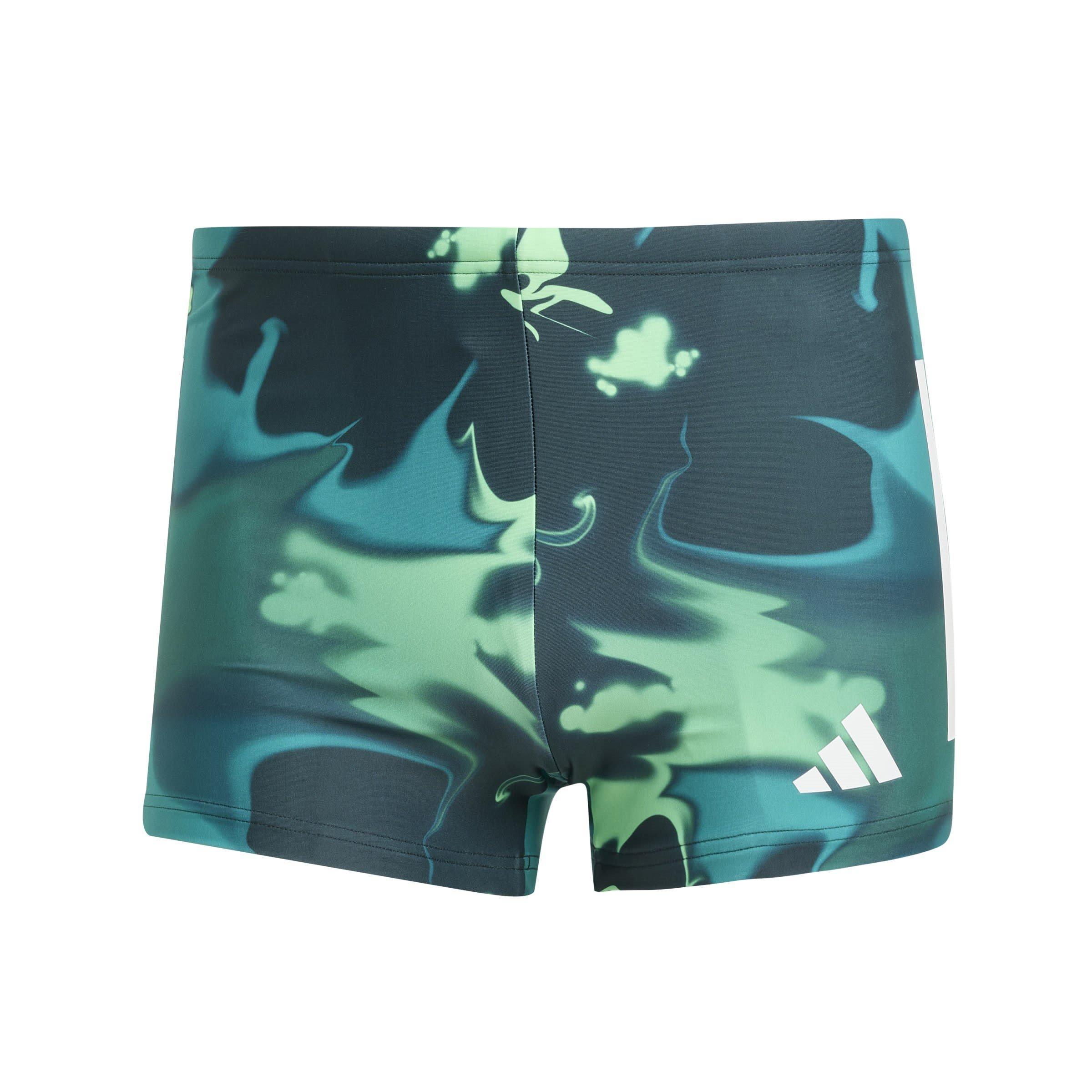 Adidas Men's Graphic Swim Boxers - Aurora Ivy - XL