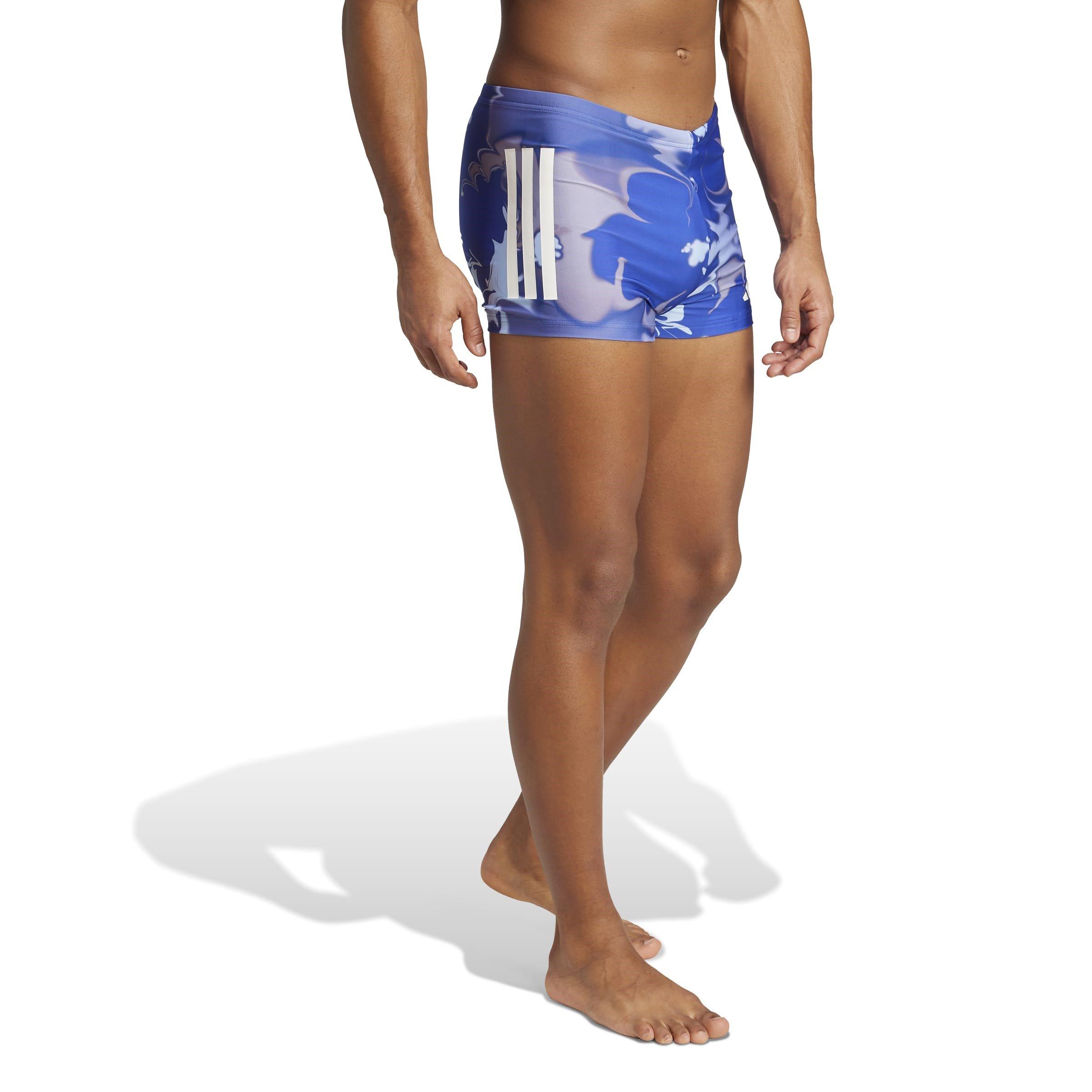 Lucid Blue - adidas - Graphic Swim Boxers Mens - 4