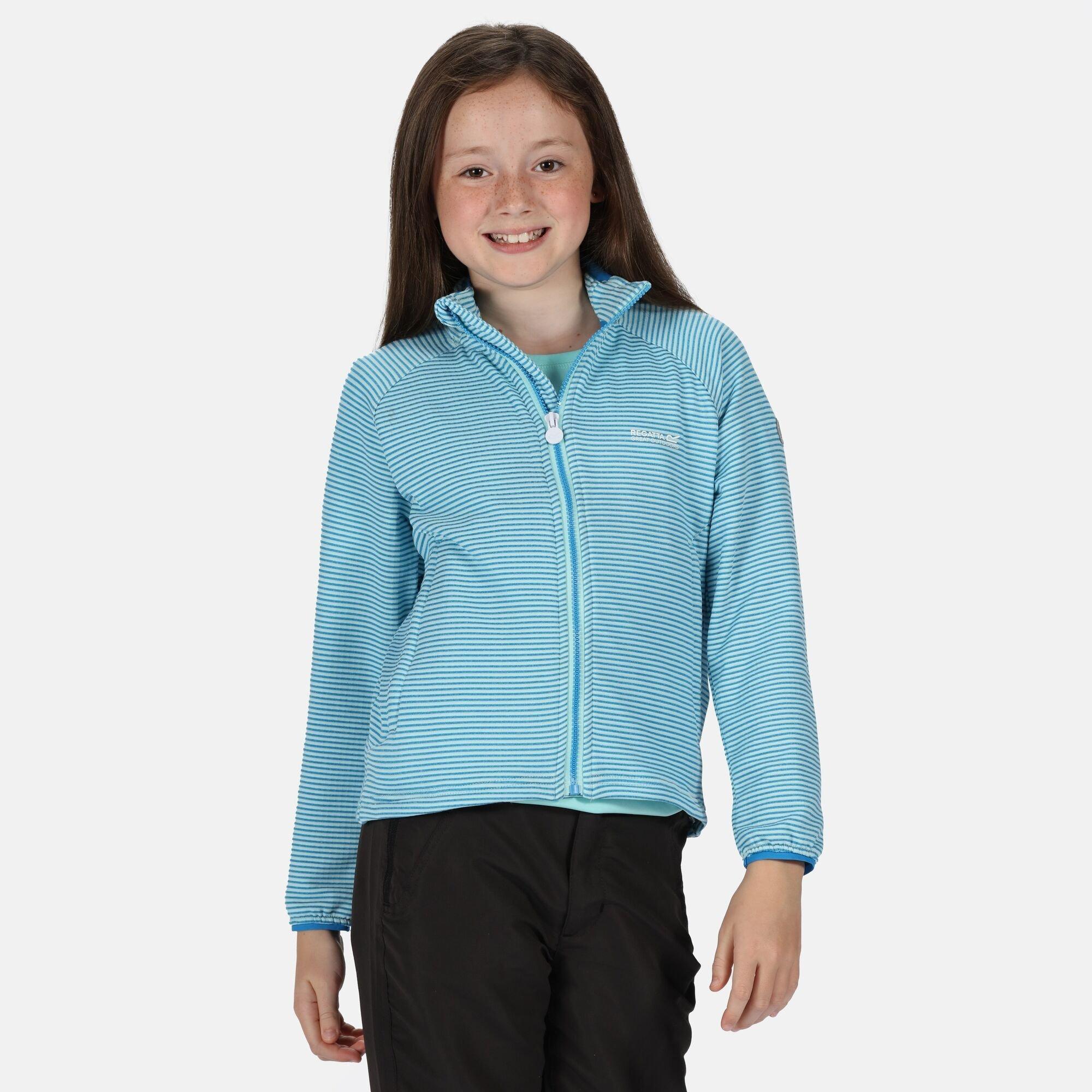 Nautical Blu - Regatta - Unisex Kids Highton Lite Water Resistant Long Sleeve Softshell Jacket - 3