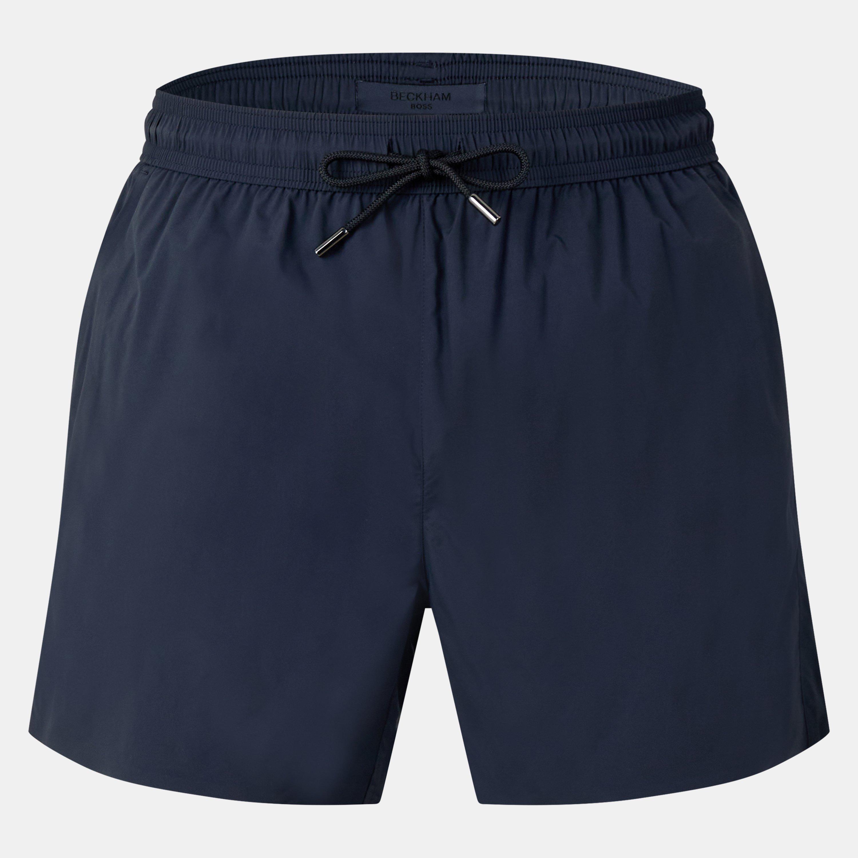 Dark Blue 408 - Boss - Men's BECKHAM x Double Breasted Swim Shorts - 1