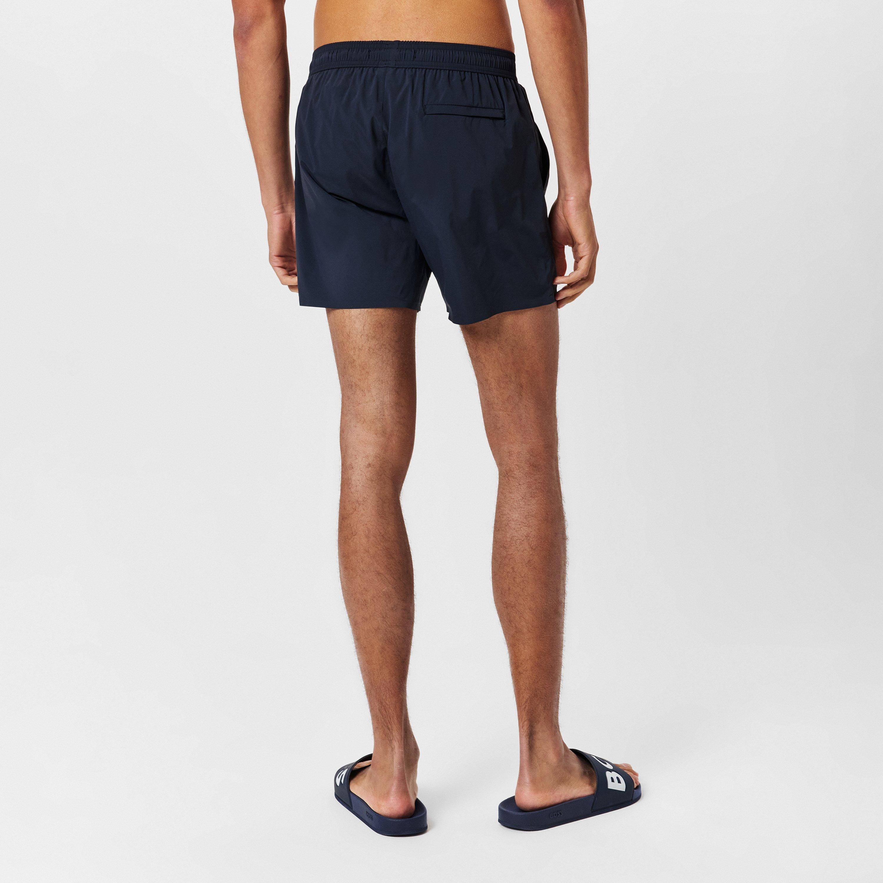 Dark Blue 408 - Boss - Men's BECKHAM x Double Breasted Swim Shorts - 4