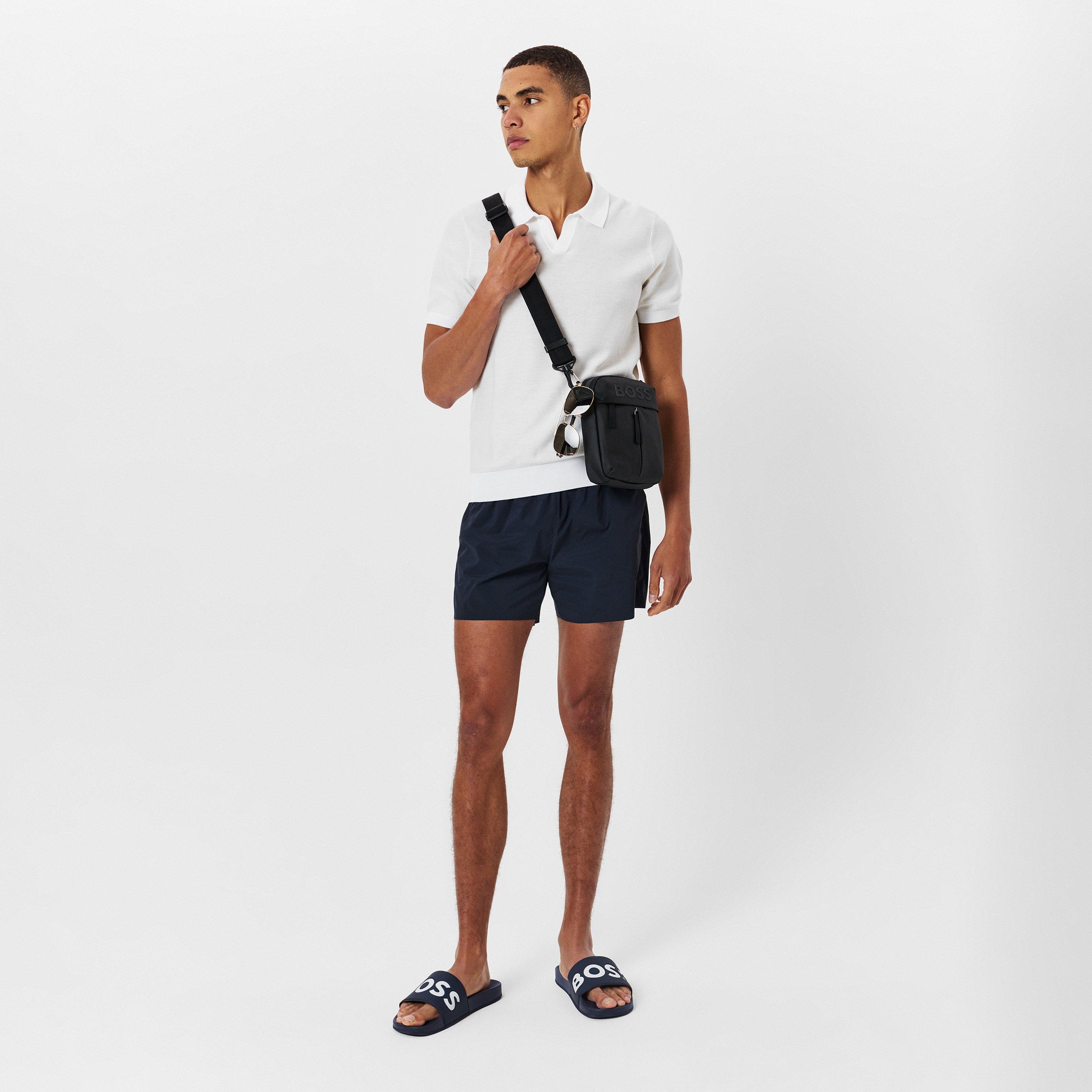 Dark Blue 408 - Boss - Men's BECKHAM x Double Breasted Swim Shorts - 6